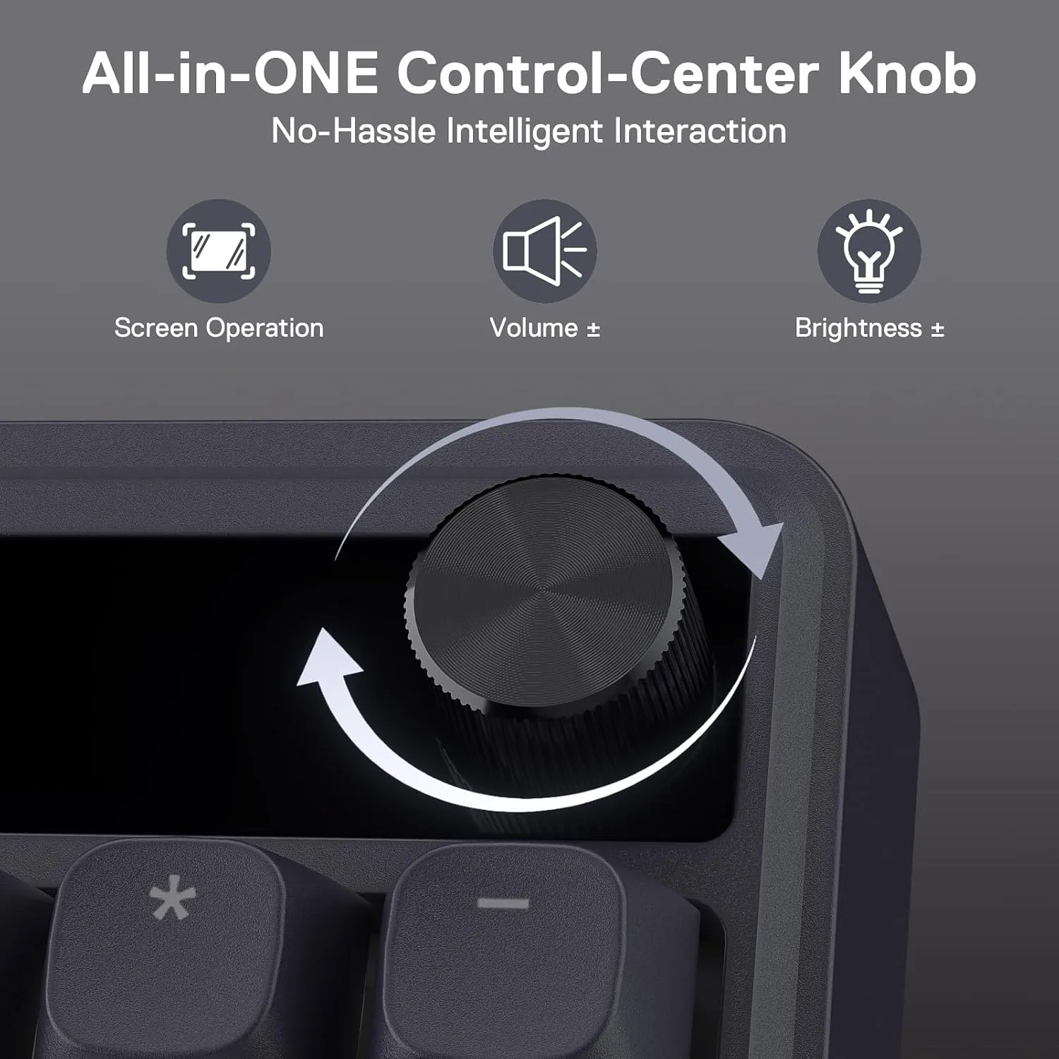 Redragon K762 PRO Wireless 104-Key Gasket Gaming Keyboard, Screen & Knob