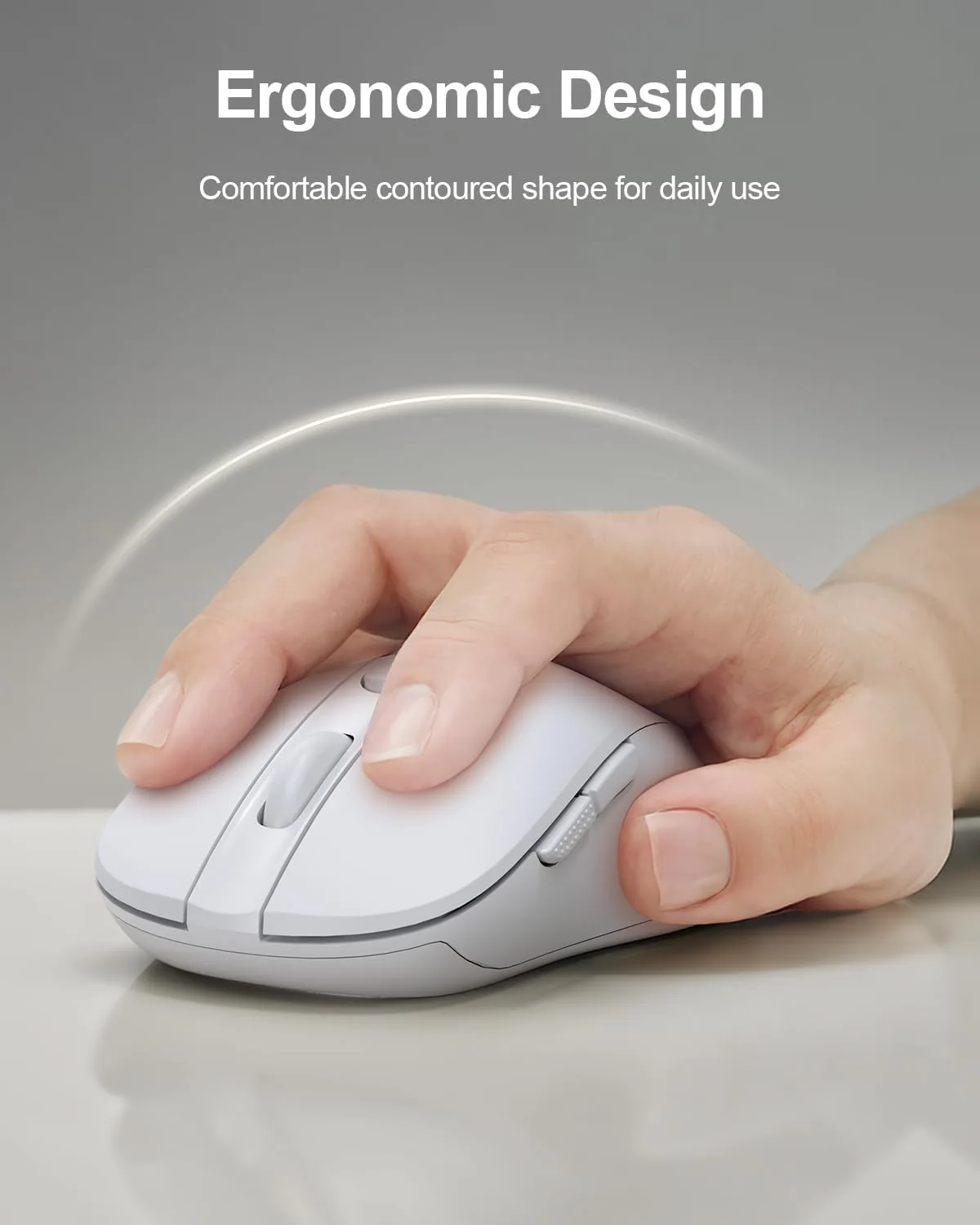 wegear USB Wireless Mouse for Laptop PC Mac, 2.4GHz Cordless Mouse-White
