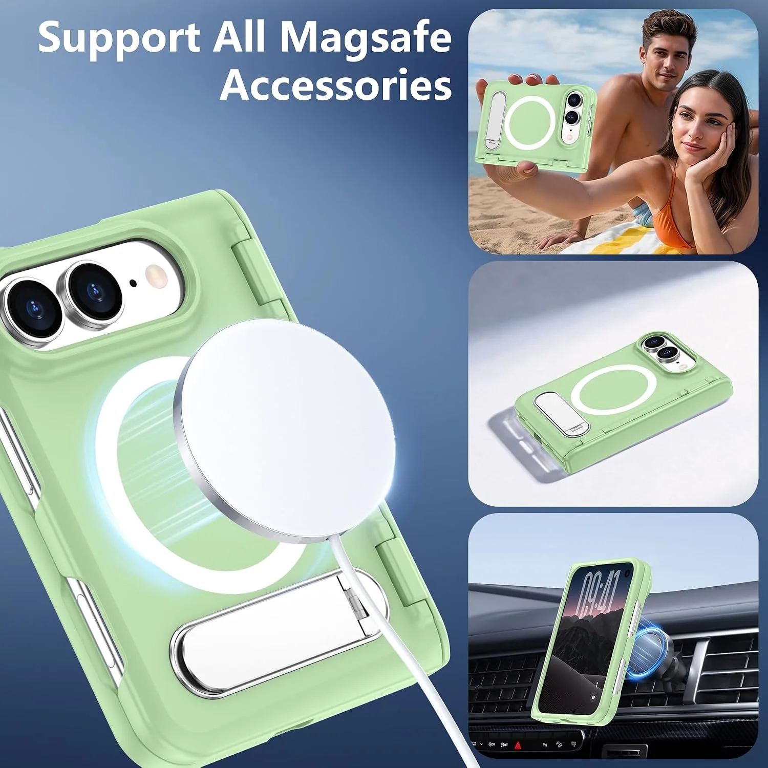 For iPhone Duo Case/iPhone Fold Case with Kickstand & Screen Protector