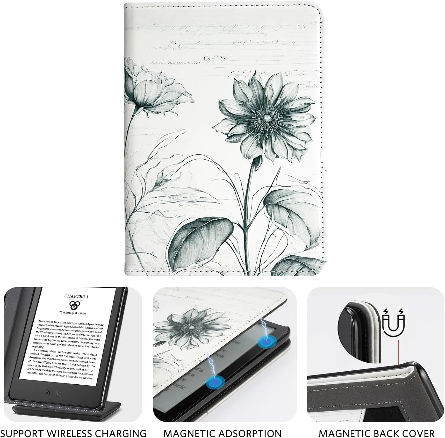 CoBak Case with Stand for for 6" Kindle (2024 & 2022, 11th Gen)