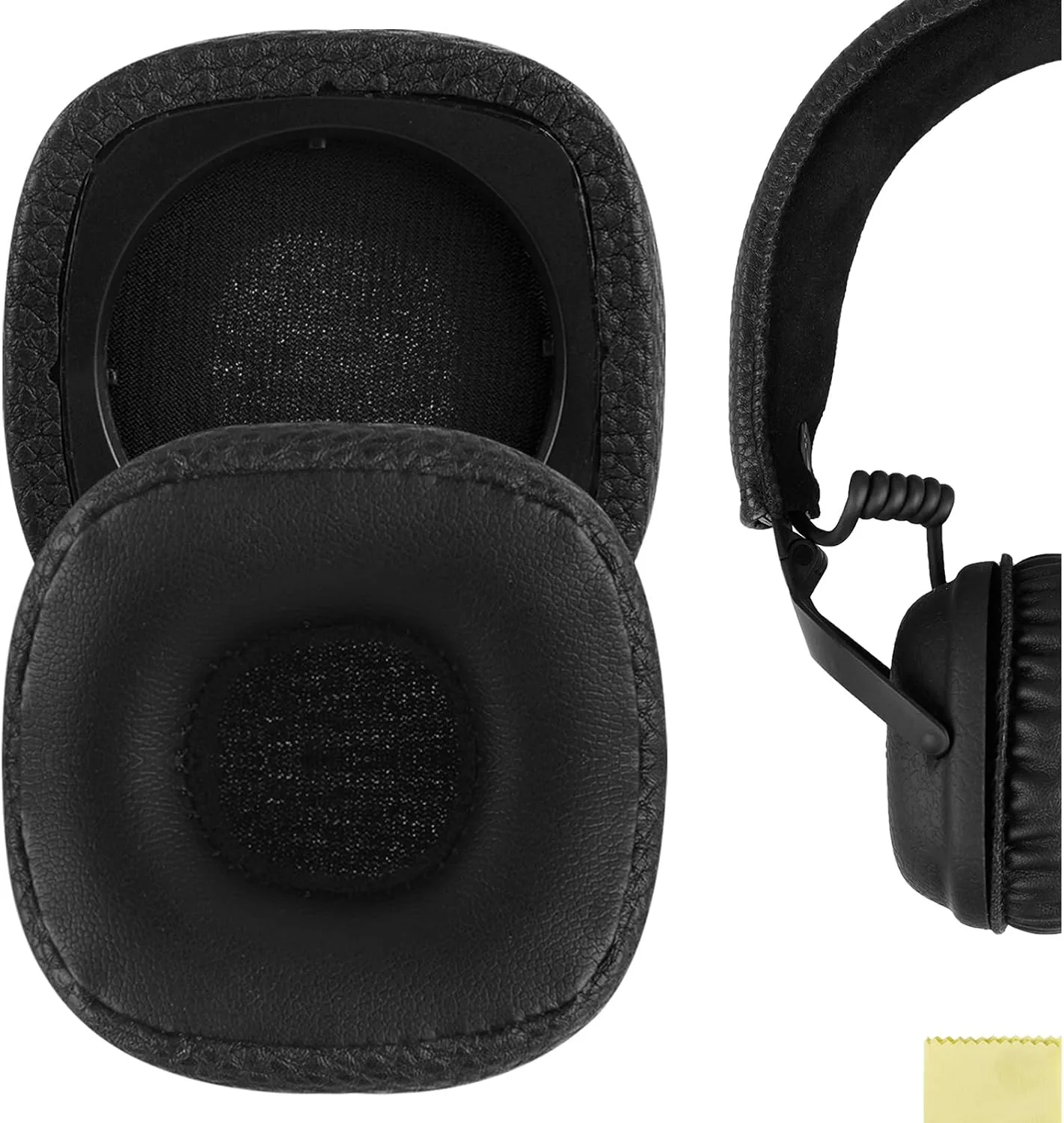 Almohadillas de repuesto para audífonos Geekria para Marshall Major III Wired Wireless MID ANC negras