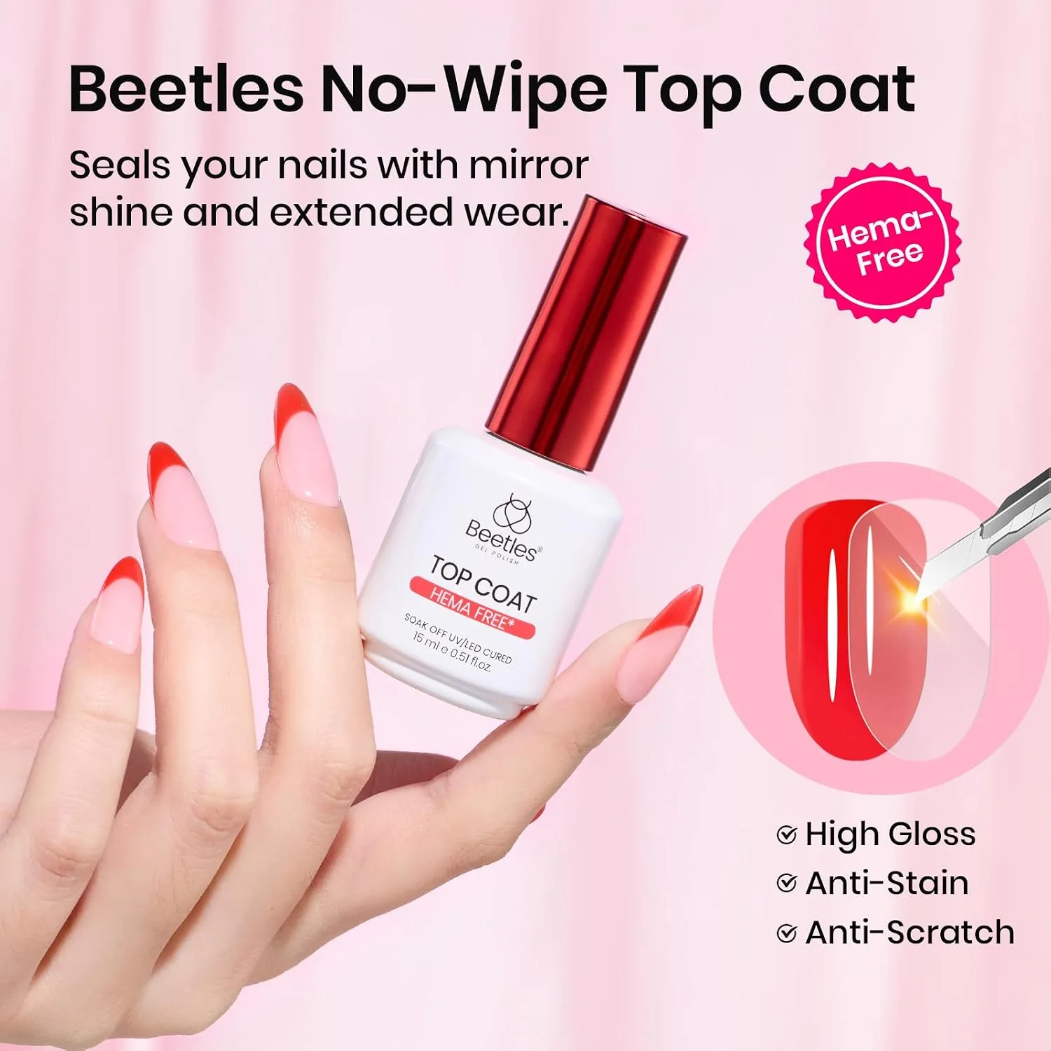 Beetles Gel Base and Top Coat Set 2Pcs 15ml