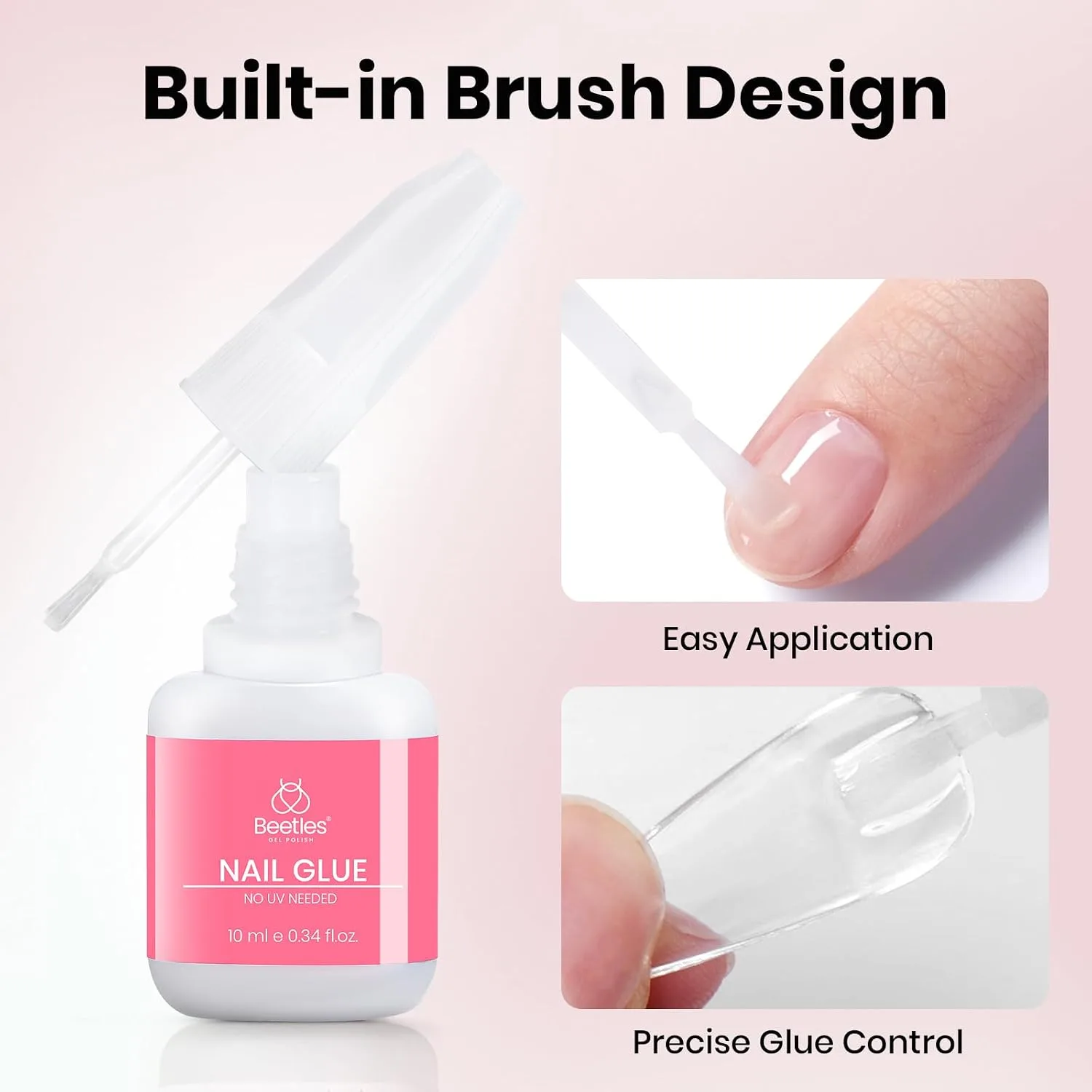 Beetles Super Strong Nail Glue for Press on Nails, Strong Nail Glue