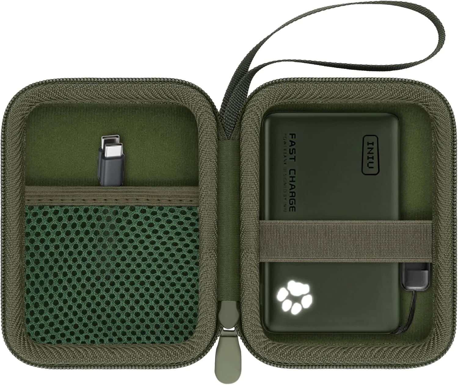 khanka Hard Protective Case for INIU 45W Fast Charging Charger,Green