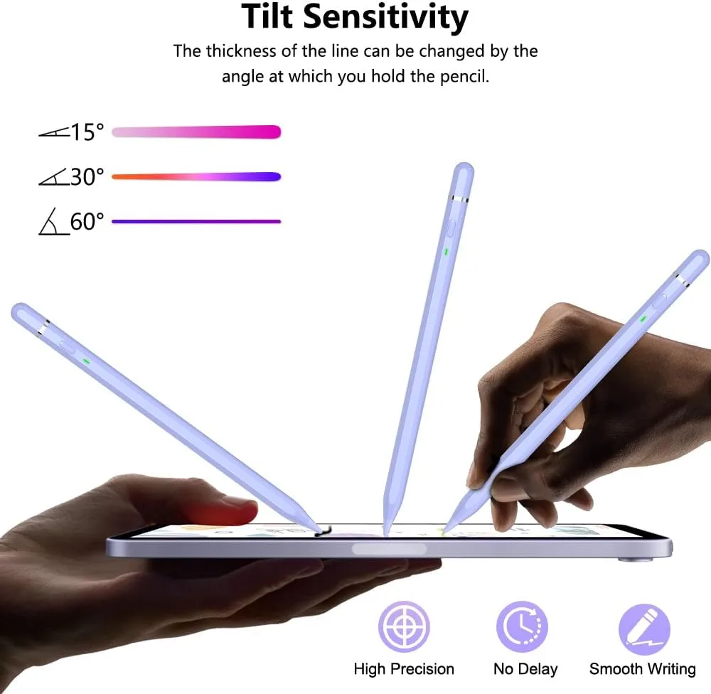 KIROSA iPad Pencil USB C: Stylus Pen for iPad W/ 10X Fast Charging Tilt Sensitivity Palm Rejection - Drawing Stylus Compatible with ipad 6~11th, Mini 5/6, Air 3~5/M2/M3, Pro 11"/12.9"/M4 (2018-2025)