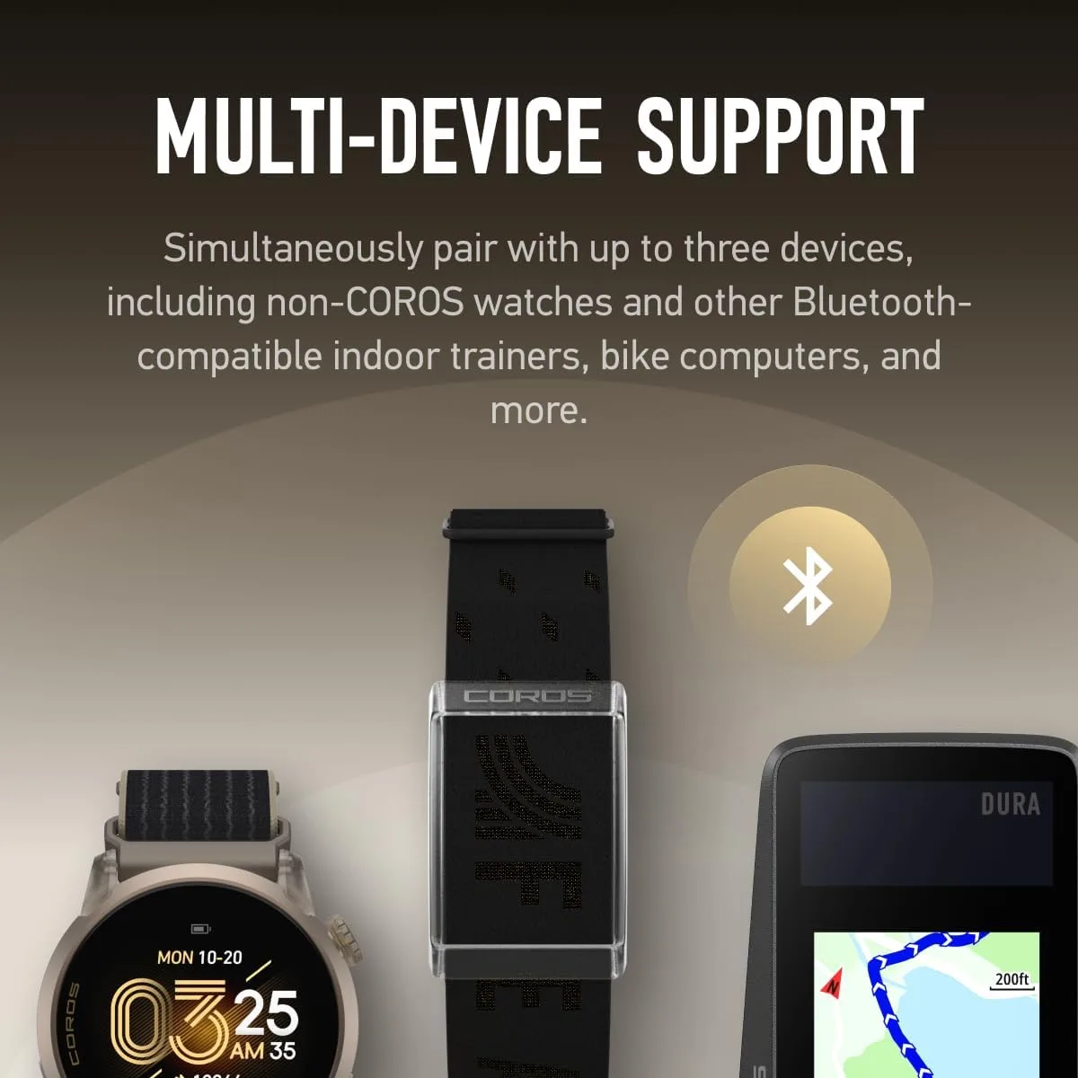 COROS Heart Rate Monitor, Auto-wear Detection