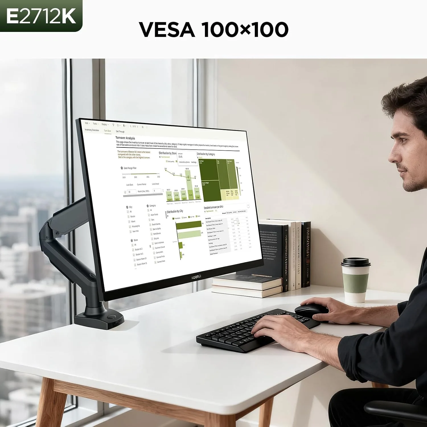 KOORUI 27 Inch Computer Monitor 144Hz FHD 1080p VA Display for Work & Play