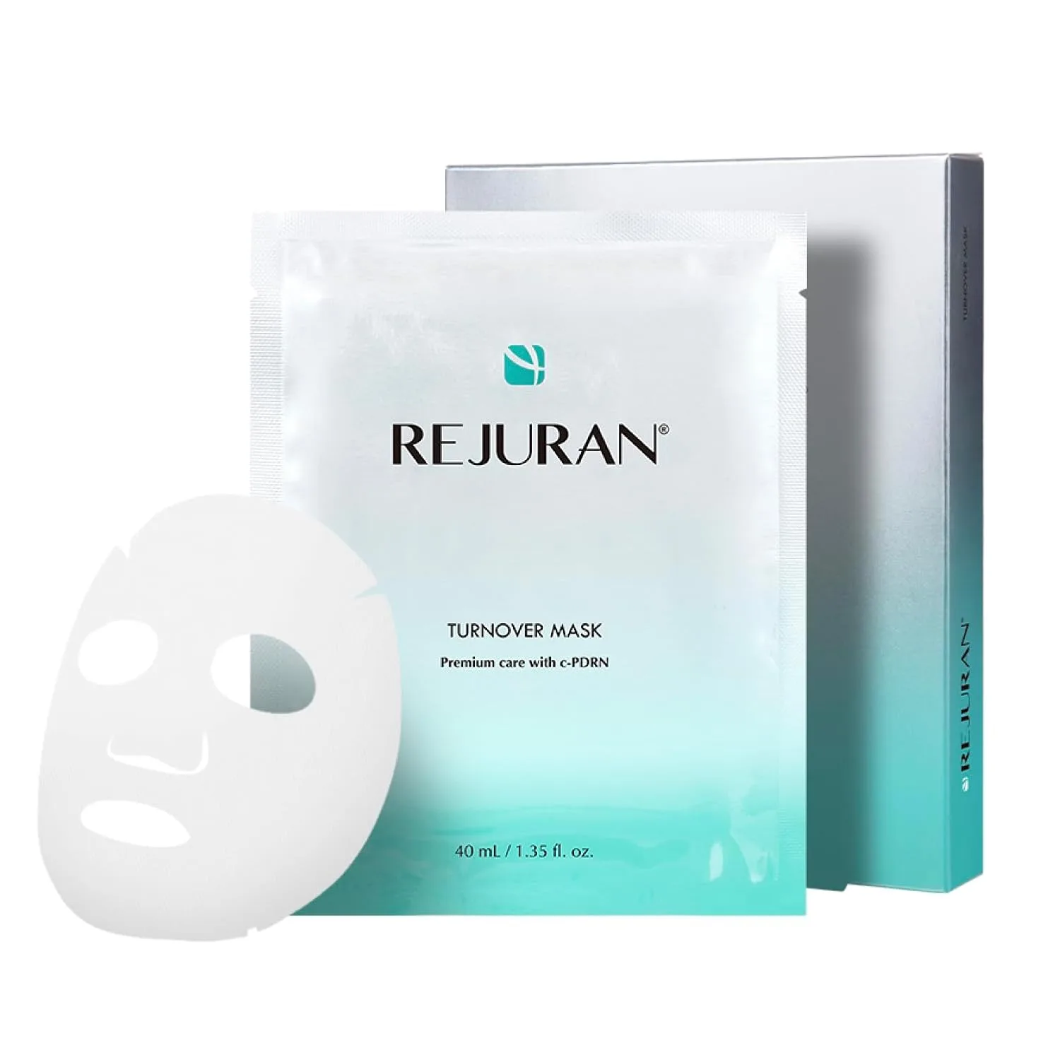 REJURAN® Turnover Mask, c-PDRN® (5ea) – Original Salmon DNA for Firming, Hydration, Repairing & Revitalizing. Achieve Youthful, Radiant Skin. Korean Skincare. Ultra Microfiber Sheet Mask (Pack of 2)