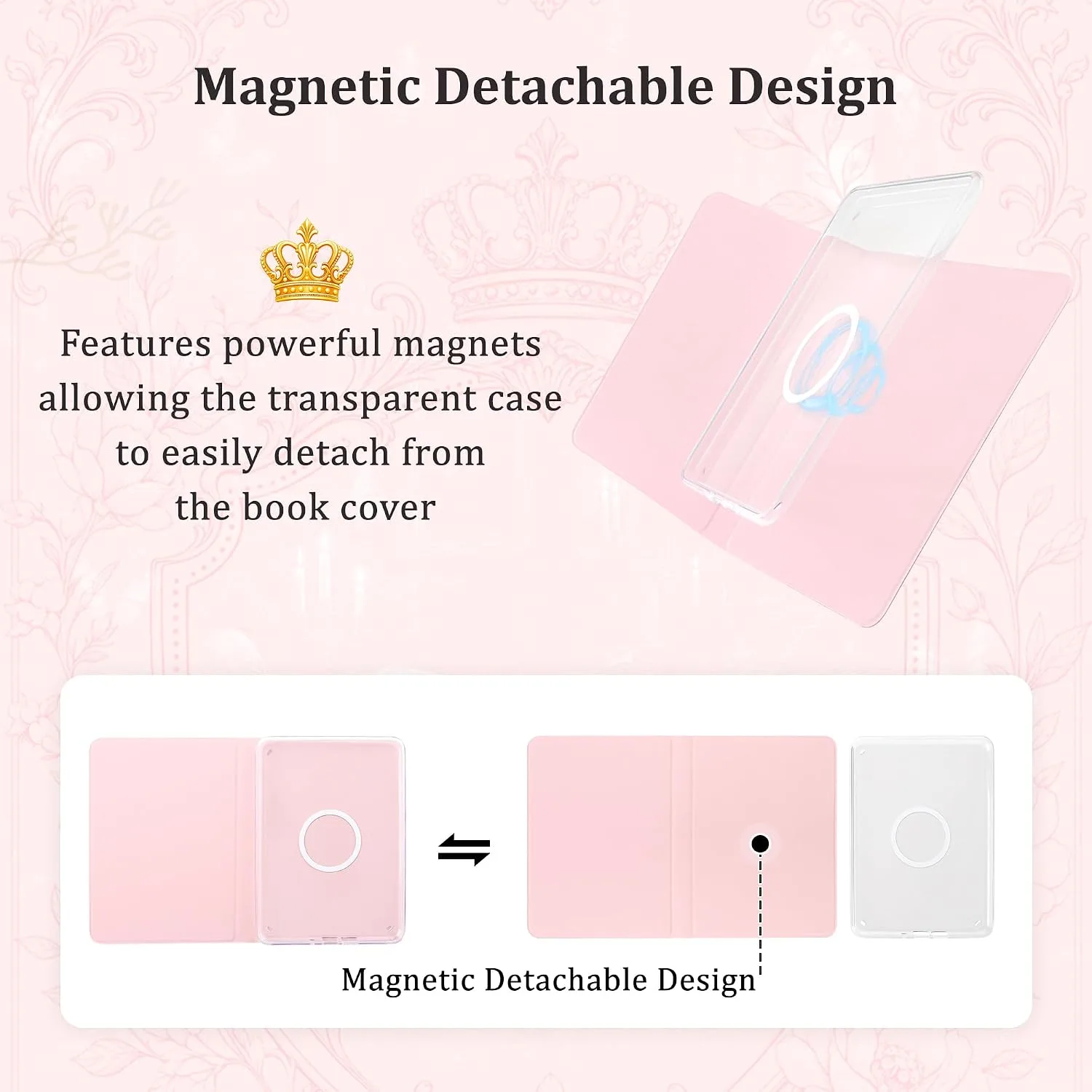 Magnetic Book Cover Case for 7'' Kindle Paperwhite & Colorsoft