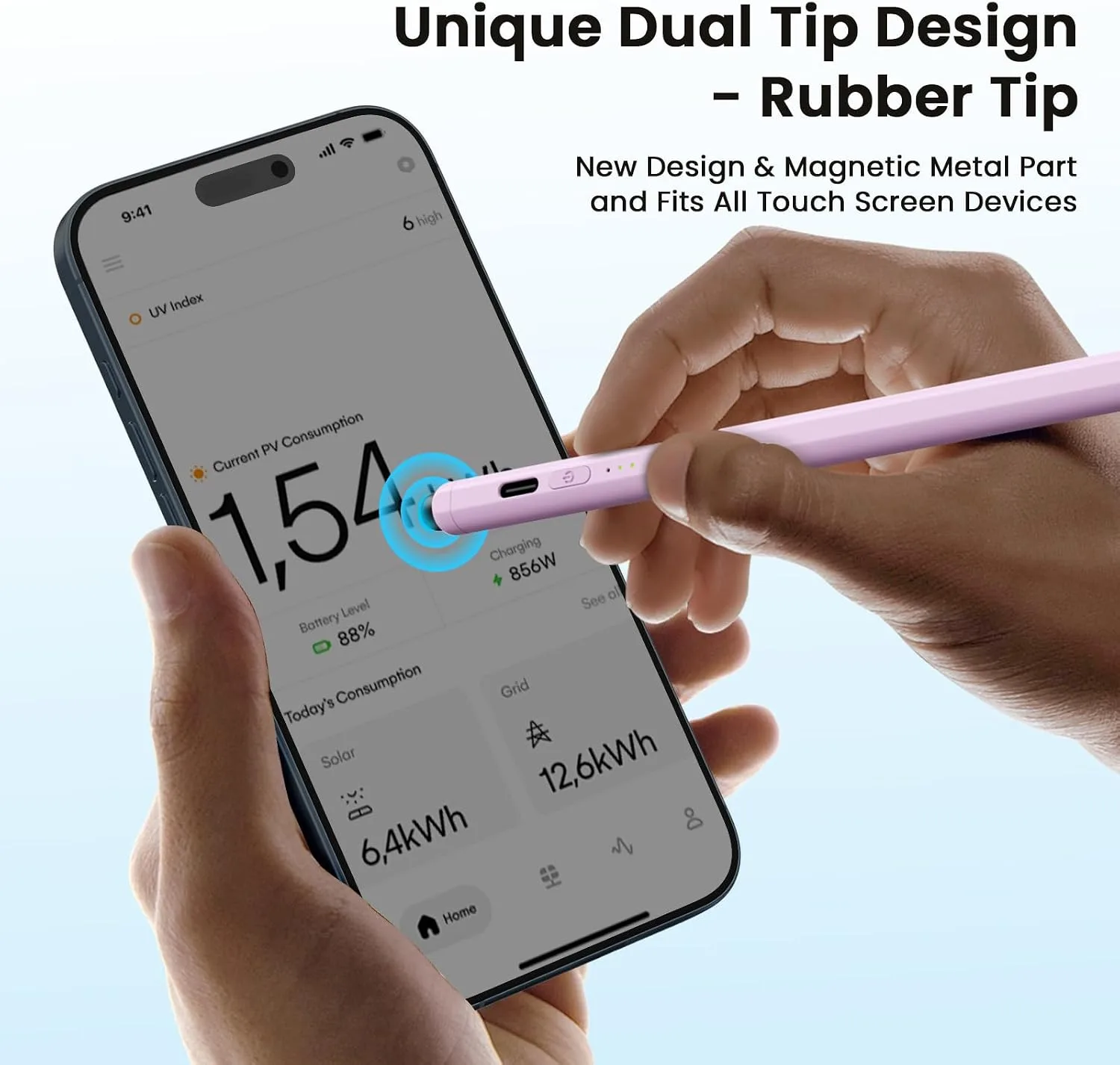 Hastraith Stylus Pen for iPad(2026-2018),13 mins Fast Charge Pencil with Tilt Sensitivity for iPad A16/10/9/8/7/6,Air 13"/11"/M3/M2/5/4/3,Pro 11"/13"/12.9"/M4/M2/M1,Mini 7/6/5, Light Lilac