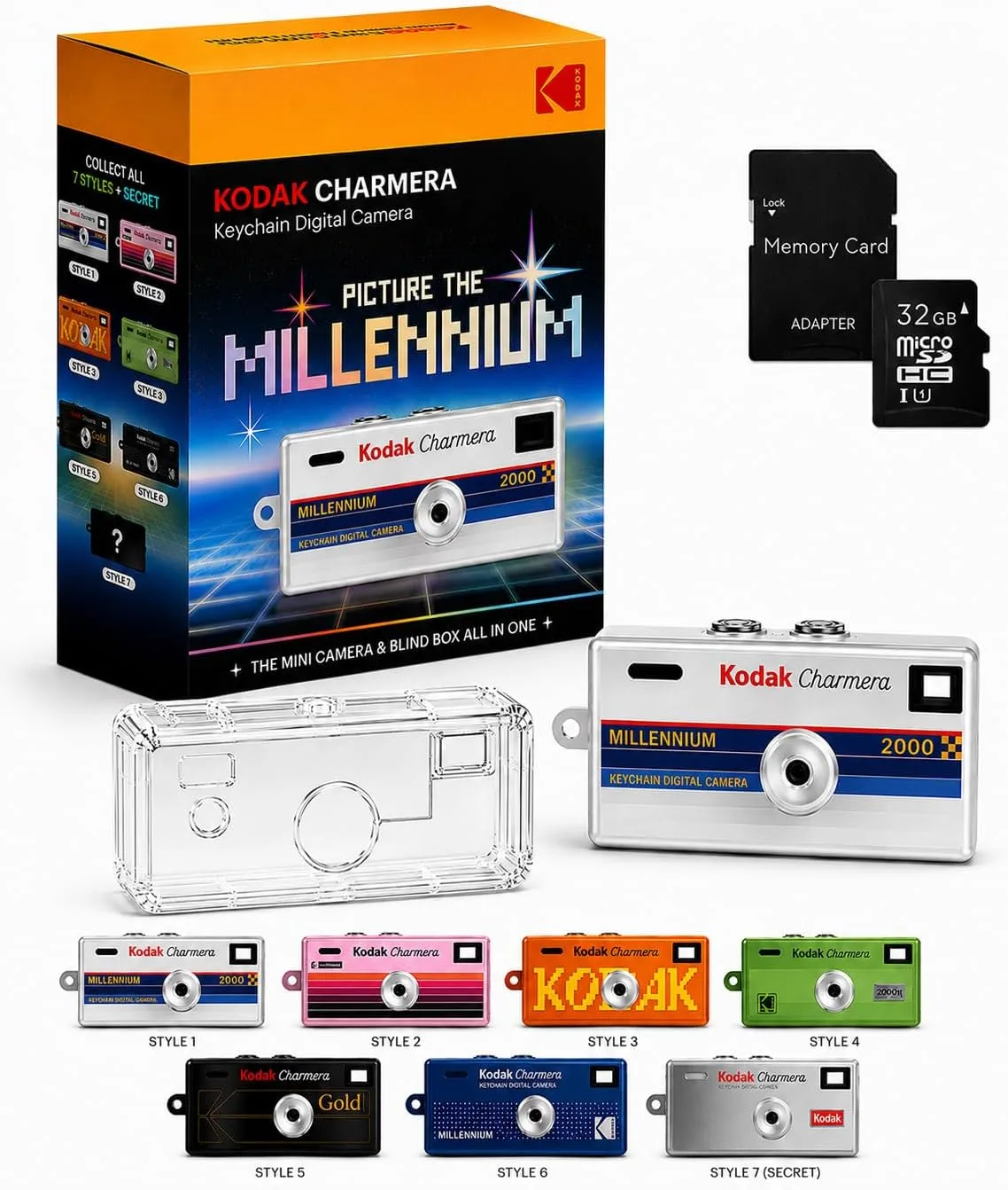 Kodak Charmera Keychain Digital Camera Blind Box Millennium