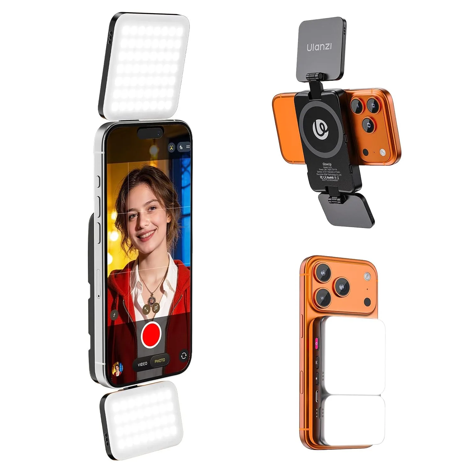 ULANZI GL01 Magnetic Phone Light LED Selfie Light for iPhone Android