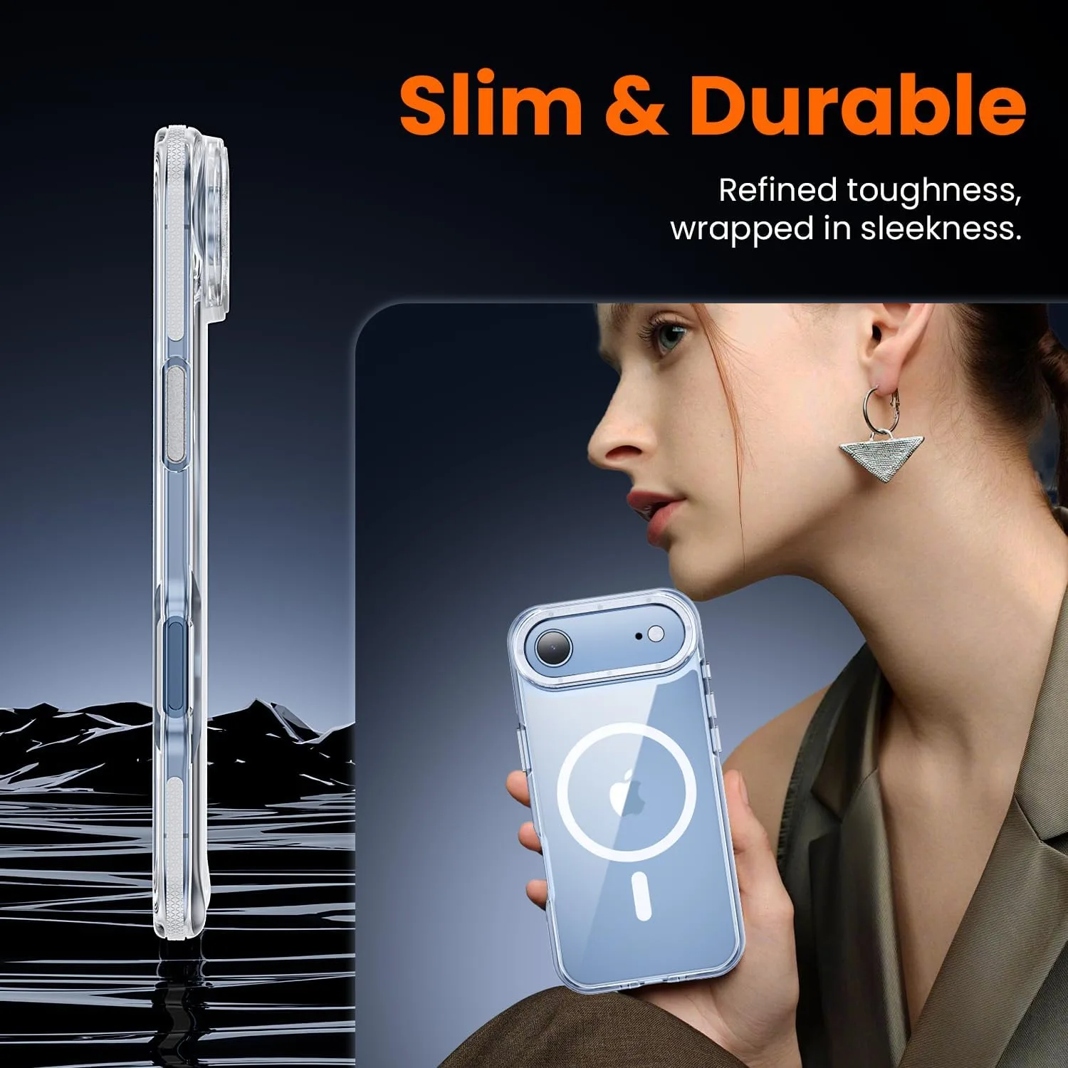 toushion 3 in 1 for iPhone Air Case Clear Bumper