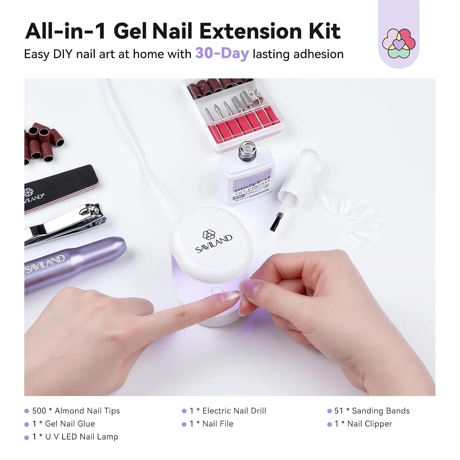 SAVILAND Pro Gel Nail Kit with Drill