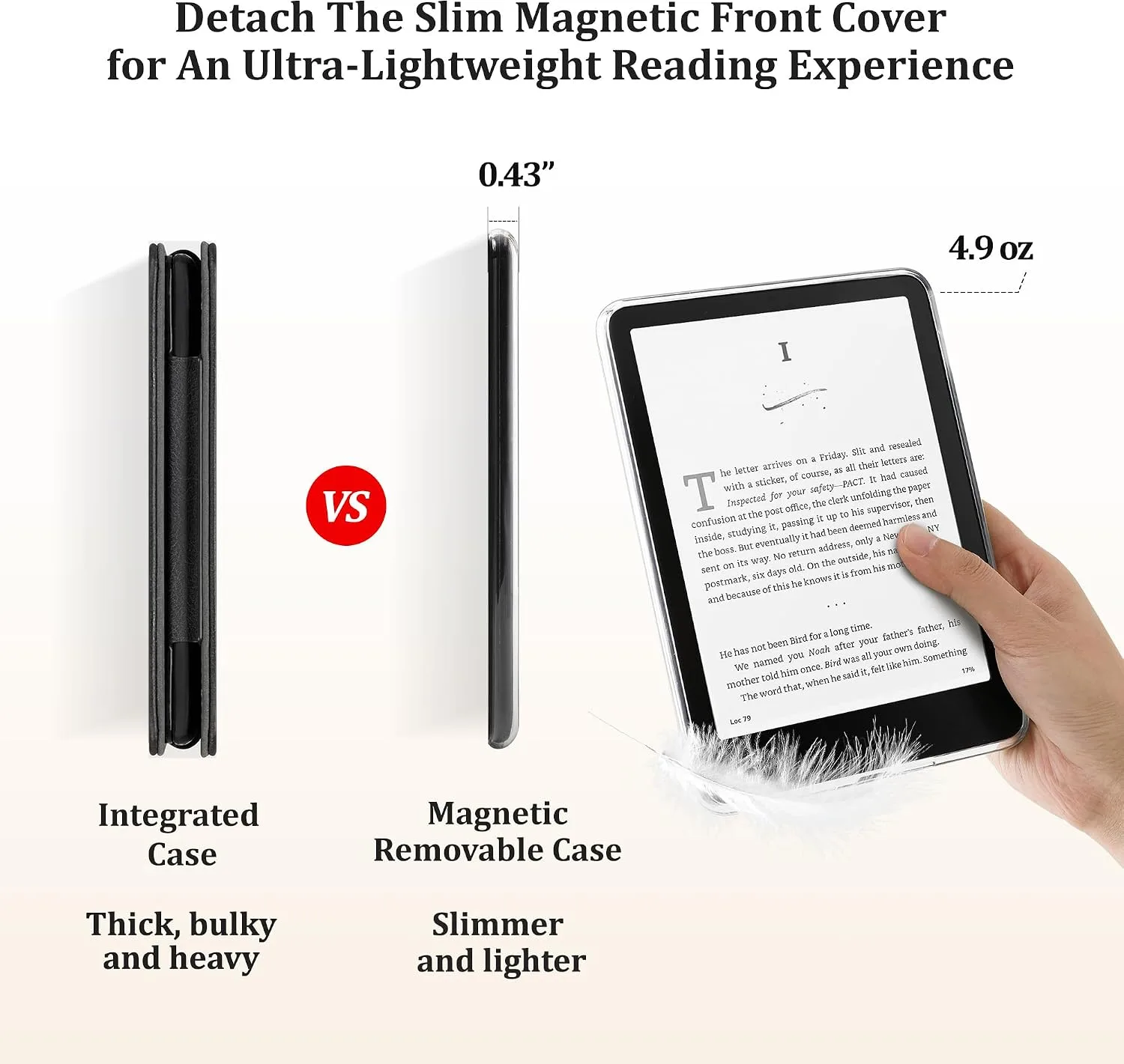 SESENSE Magnetic Case for 7'' Kindle Paperwhite 12th Gen 2024 & Colorsoft