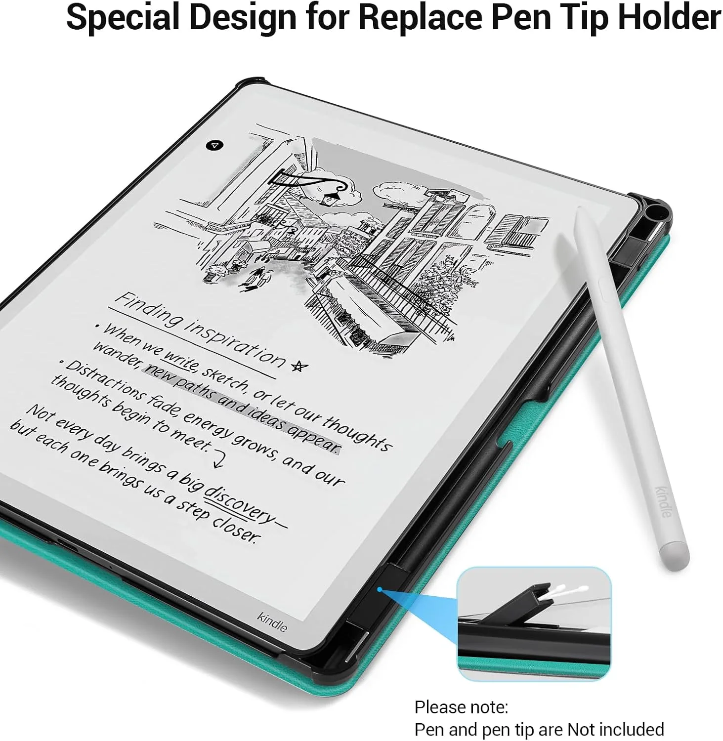 CoBak Case for 11" Kindle Scribe 3rd Generation 2025, Kindle Scribe Colorsoft - All New PU Leather Cover with Auto Sleep Wake, Pen Holder for Scribe 11" 2025 Released