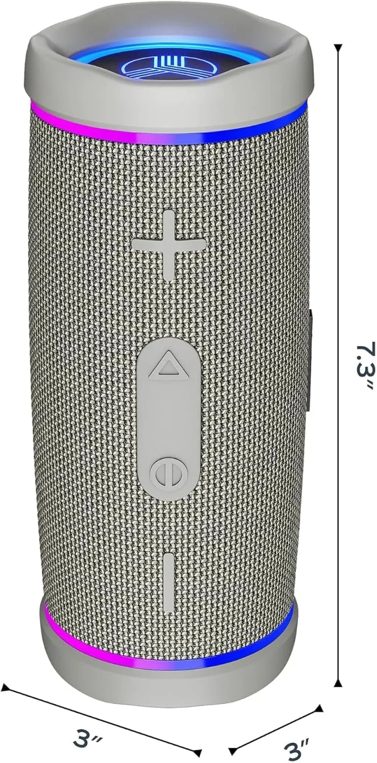 TREBLAB HD77 Waterproof Bluetooth Speaker, 30W Deep Bass, RGB Light, 20H