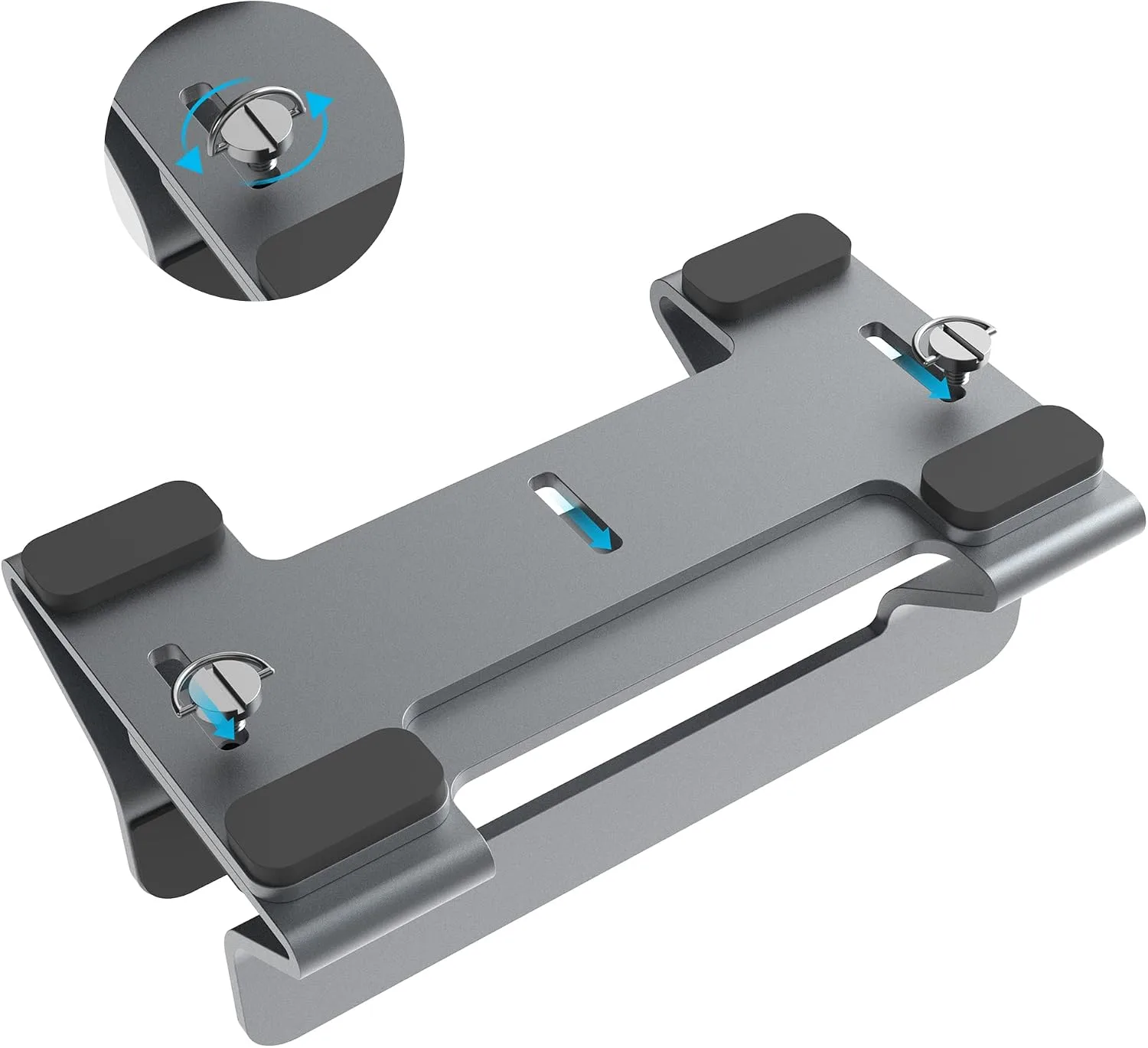 Aluminum Vertical Laptop Stand Dock Holder, Adjustable Slot Width 12-42mm, Space-Saving Upright Storage for MacBook and Laptops
