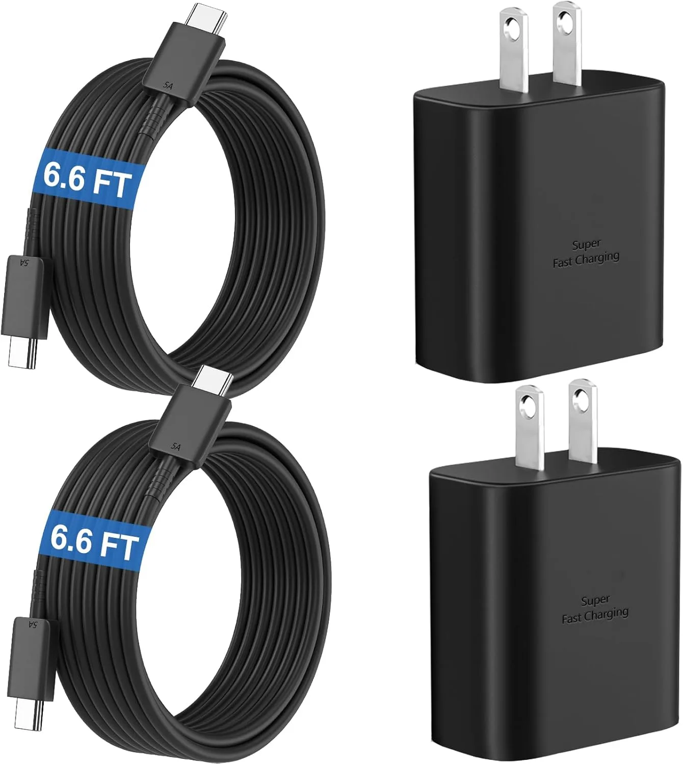 45W Super Fast USB C Android Type C Phone Charger Fast Charging 6.6FT Cord