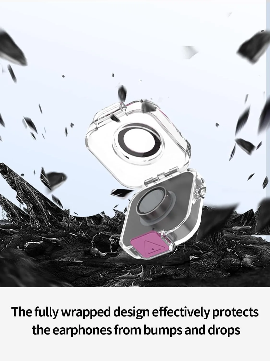 Compatible with Oura Ring 4 Charger,Full Body Shockproof Protective Integrated Switch Protective Cover，with Lanyard,Purple