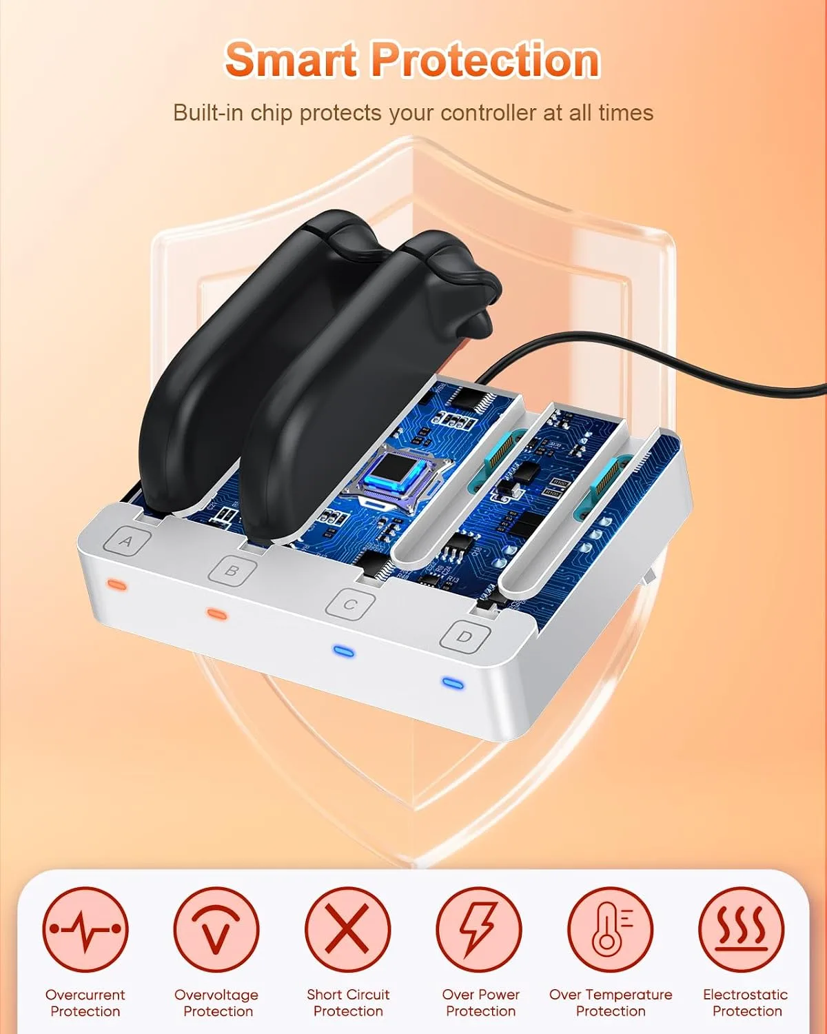 FYOUNG [Switch 2/1 Both] Controller Charger, Charging Dock for JoyCon 2