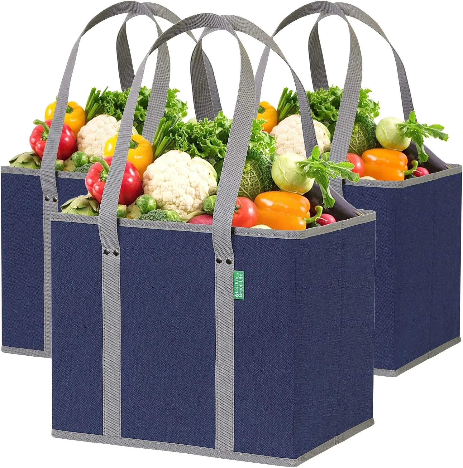 Bolsas reutilizables para compras Creative Green Life 3 unidades azul