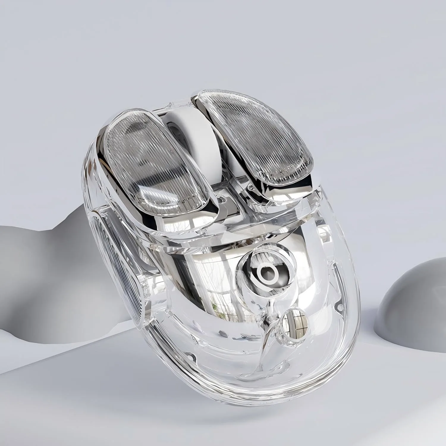 Wireless Bluetooth Mouse, Rechargeable, Clear, Silent Click for Small Hand