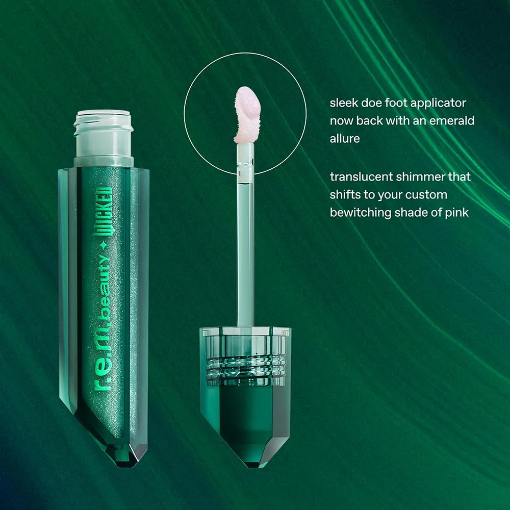 r.e.m. beauty by Ariana Grande Wicked: For Good | So Popular pH Adaptive Lip Oil | Universally Flattering Pink Tone for All Skin Tones | 4.8 ml