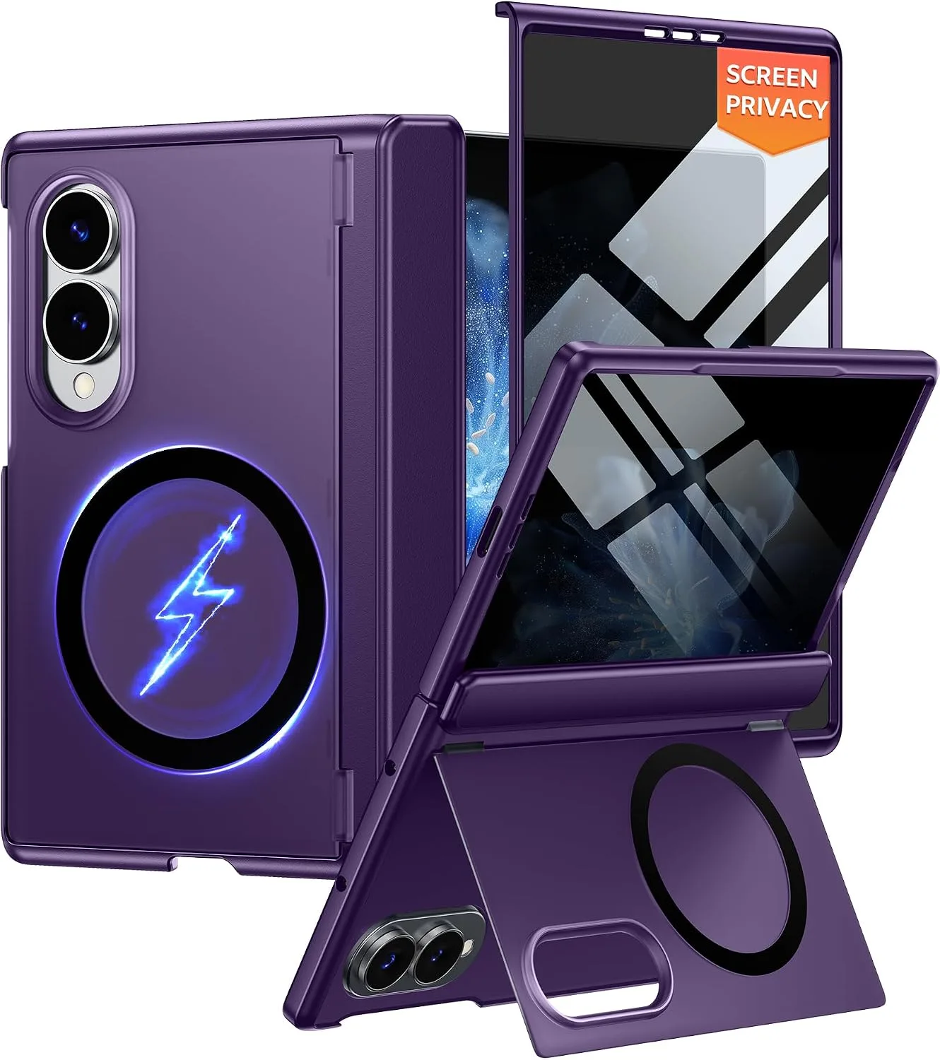 for Samsung Galaxy Z Fold 8 Case with Privacy Screen Protector