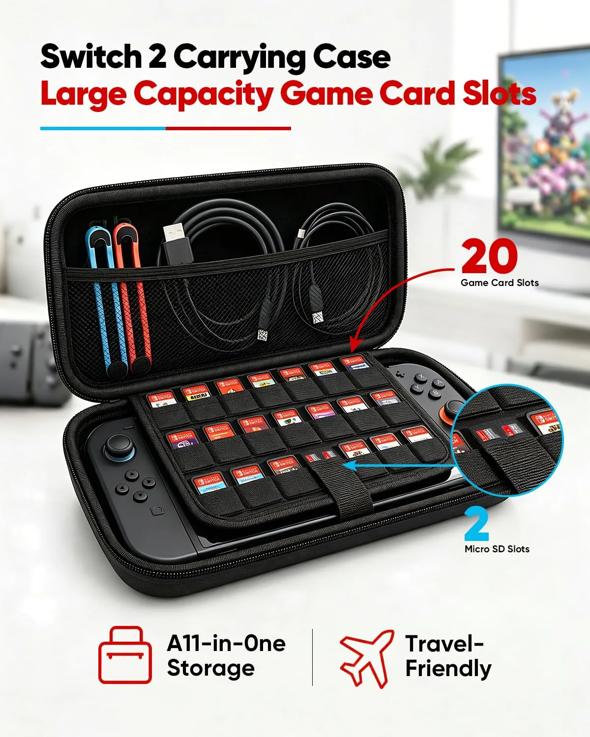 Pro Controller Accessories Bundle for Nintendo Switch 2, 17-in-1 Game Kit