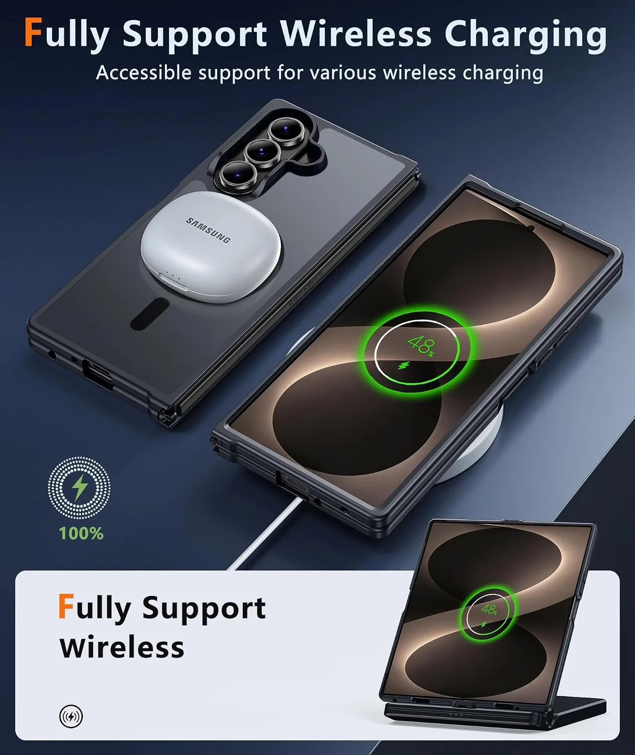 FNTCASE for Samsung Galaxy Z-Fold-8-Ultra Case Samsung Z Fold 7 Matte Case