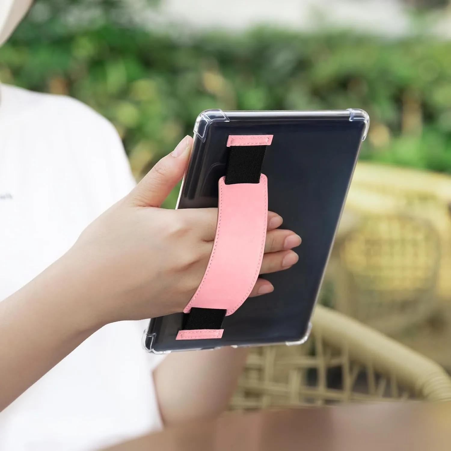 iDLEHANDS 7" Clear Case,not for iPad(A260753) (HandStrap-Pink, Tablets, 7.0 Inches)