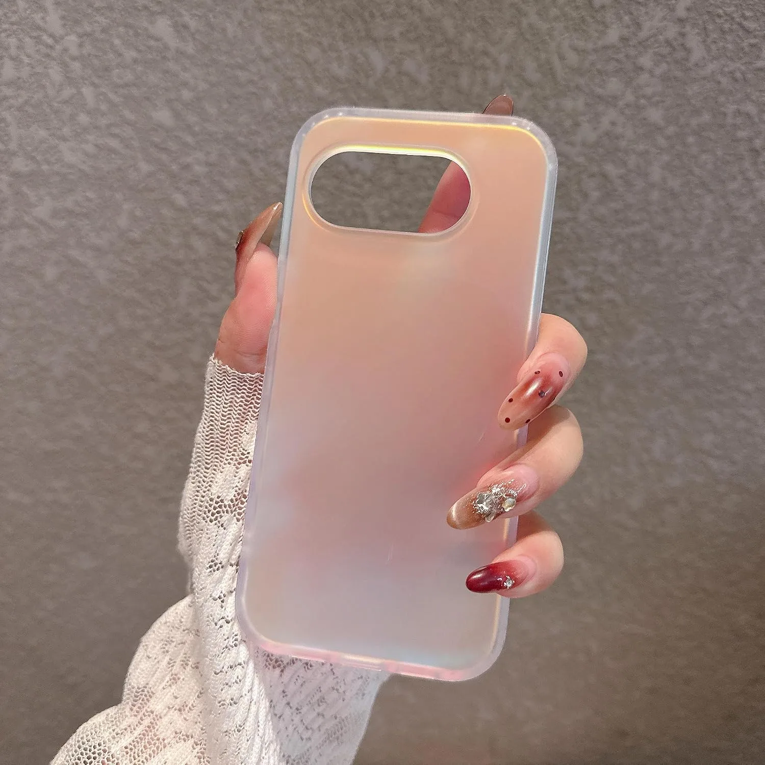 Magnetic for Google Pixel 10A Case Women, [Holographic Iridescent Color Changing Effect] Fashion Slim Cute and Unique Matt Protective Phone Cover for Pixel 10A