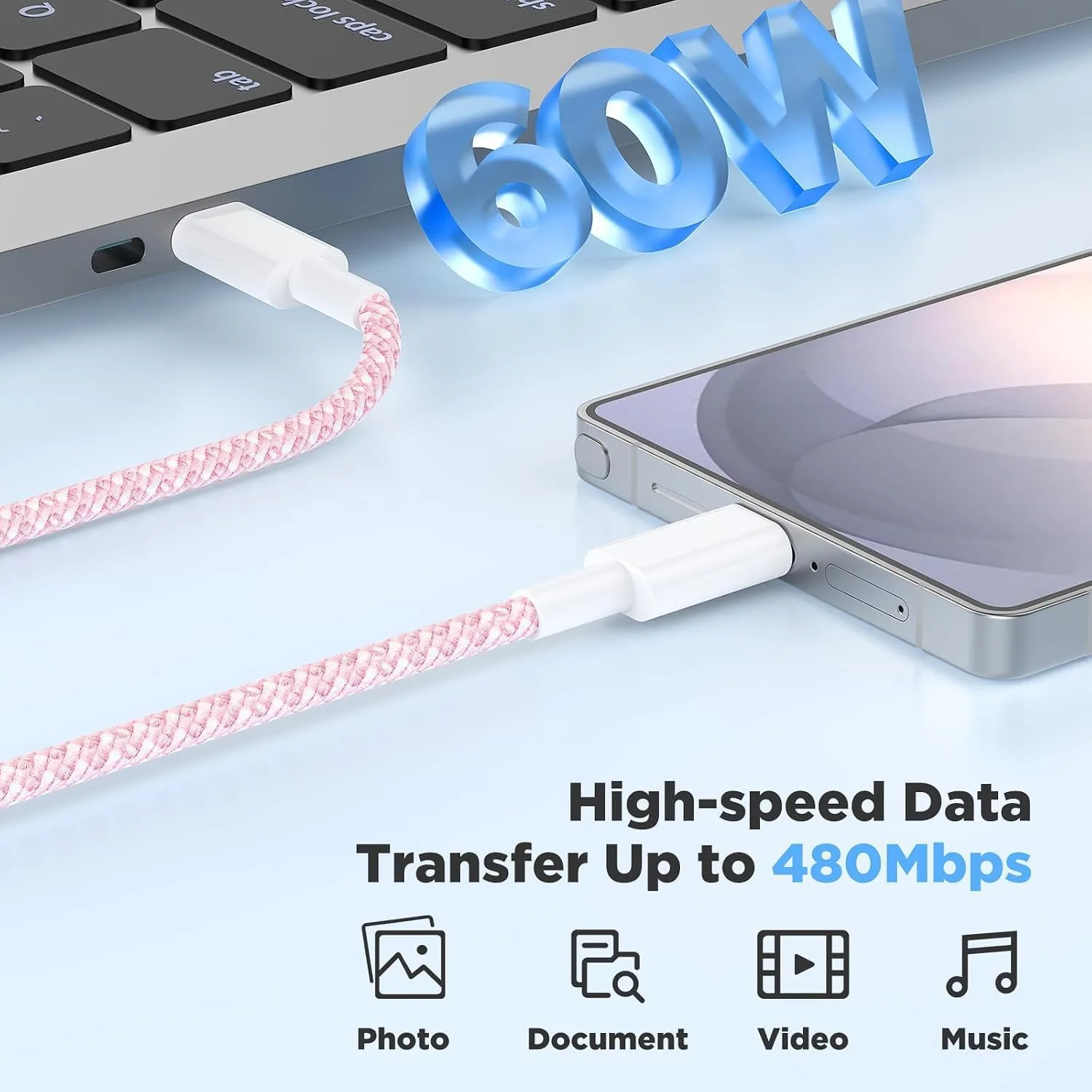 iPhone Duo 18 17 16 15 Pro Max Charger Fast Charging,45W USB C iPhone Charger Fast Charging Braided Cable 6/10/10FT Long Type C Chargers Block for iPhone 17 18 Pro Max/15 16 17 Pro/16 15 -Colorful