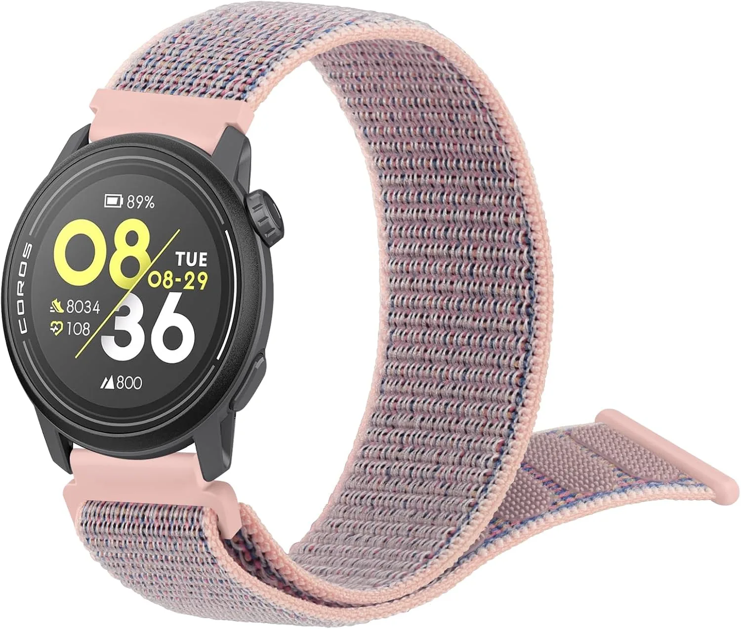 Amzpas Nylon Bands Compatible with COROS PACE 4 / PACE 3 / Pro/APEX 2 Pro/APEX Pro/APEX 46mm Men Women, 22mm Soft Sport Replacement Strap for Coros Pace 4/3 Watch