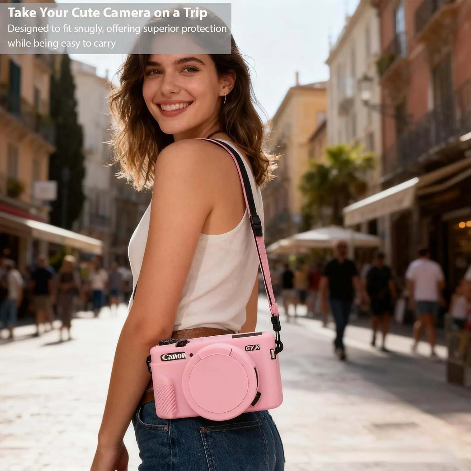 Camera Case for Canon G7X Mark II / G7X II - Pink
