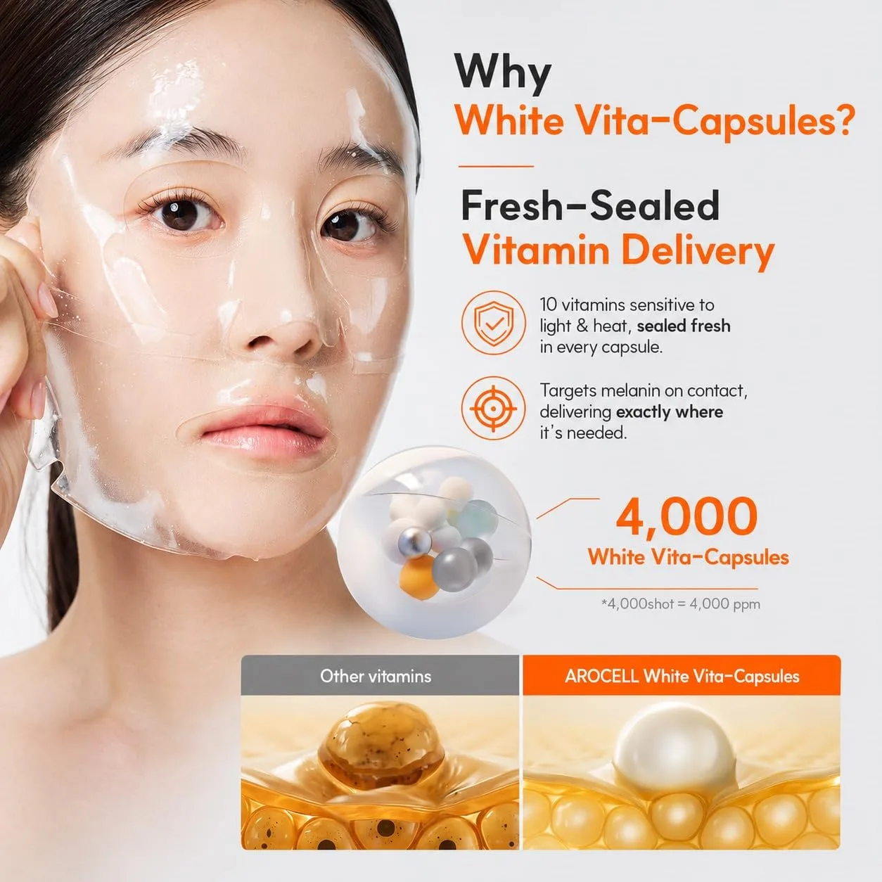 AROCELL Mela TXA Brightening Hydrogel Mask 12 Sheets | Tranexamic Acid + Phyco-tonic™ + Melatoninsome | Dark Spot, Melasma & Uneven Tone Care | Korean Glass Skin Brightening | 43g