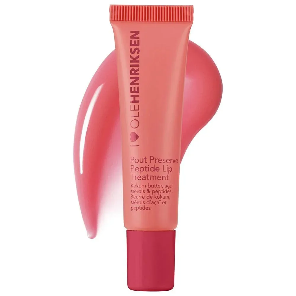 Pout Preserve Tratamiento Labial Hidratante con Péptidos - Citrus Sunshine - sheer tint + fresh citrus scent - Strawberry Sorbet - mauve pink tint + freshly picked strawbe