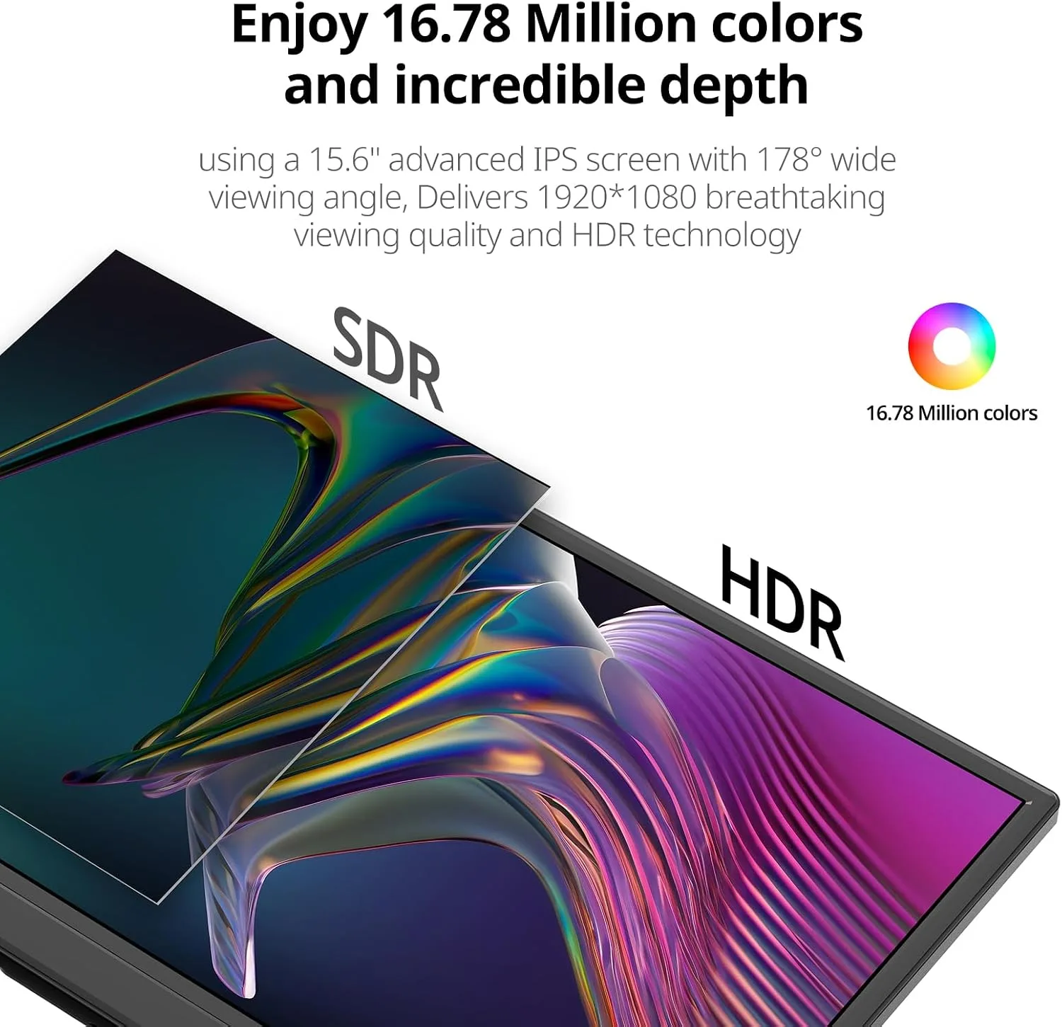 Anyuse 15.6" FHD IPS USB-C HDMI Portable Monitor