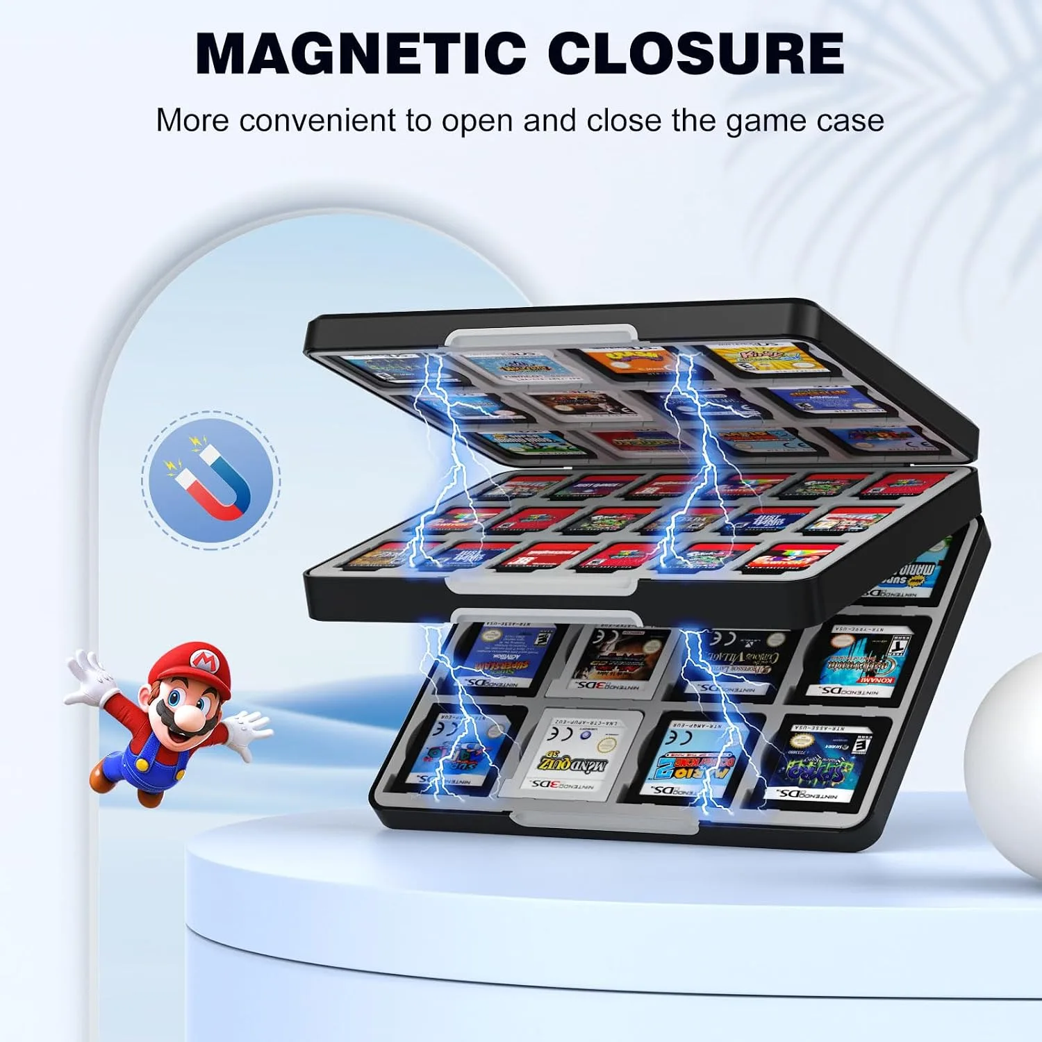MoKo 60 Game Card Case Compatible with Nintendo Switch 2/OLED/3DS/3DSXL