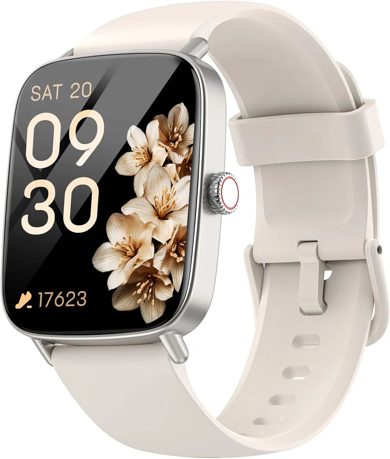 Smart Watch for Women, 1.85" HD Smartwatch Compatible iPhone/Samsung/Android (Answer/Make Calls), 100+ Sport Modes Fitness Tracker with Heart Rate/Sleep/Step Monitor, IP68 Waterproof (Beige)