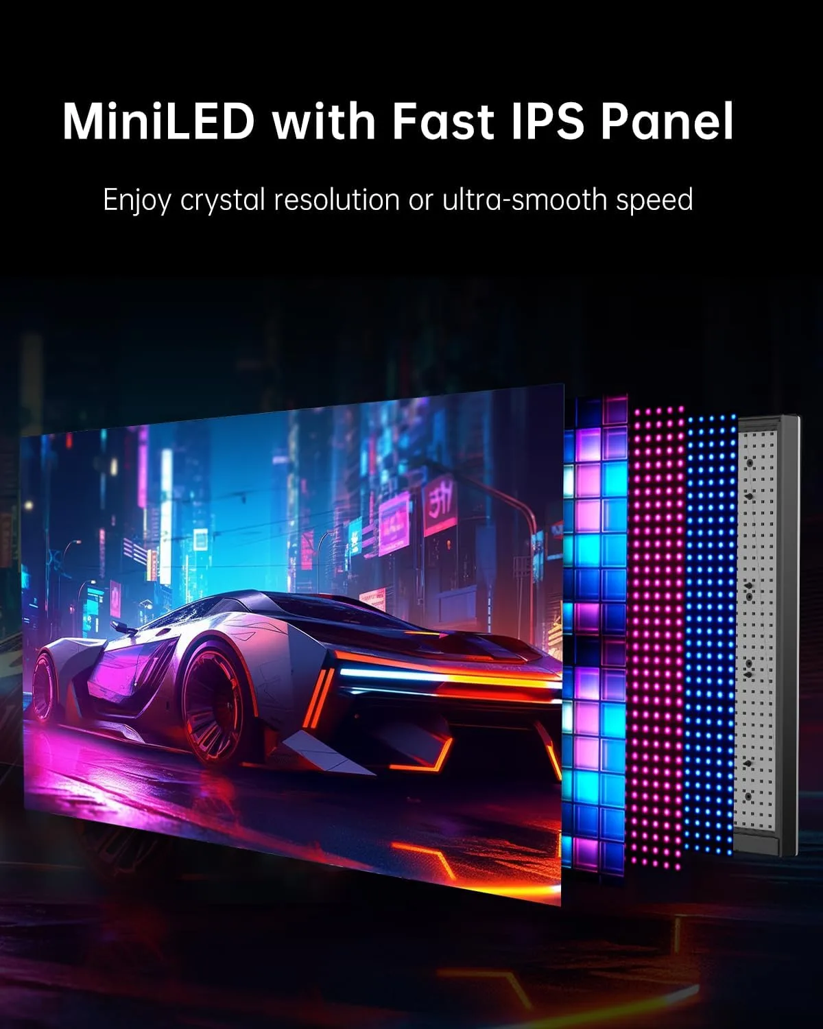 KTC 27 Inch Dual Mode Mini LED Monitor - 4K UHD at 160Hz & 1080P FHD 320Hz Gaming Monitor, 65W Type-C Port, HDR1400 Fast IPS Panel, Adaptive-Sync, HDMI 2.1 & DP 1.4, Height Adjustment, VESA Wall Mount