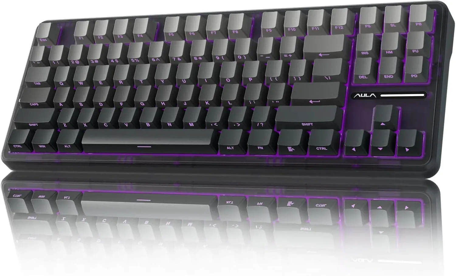 Teclado mecánico AULA F87 Pro inalámbrico 75% TKL RGB