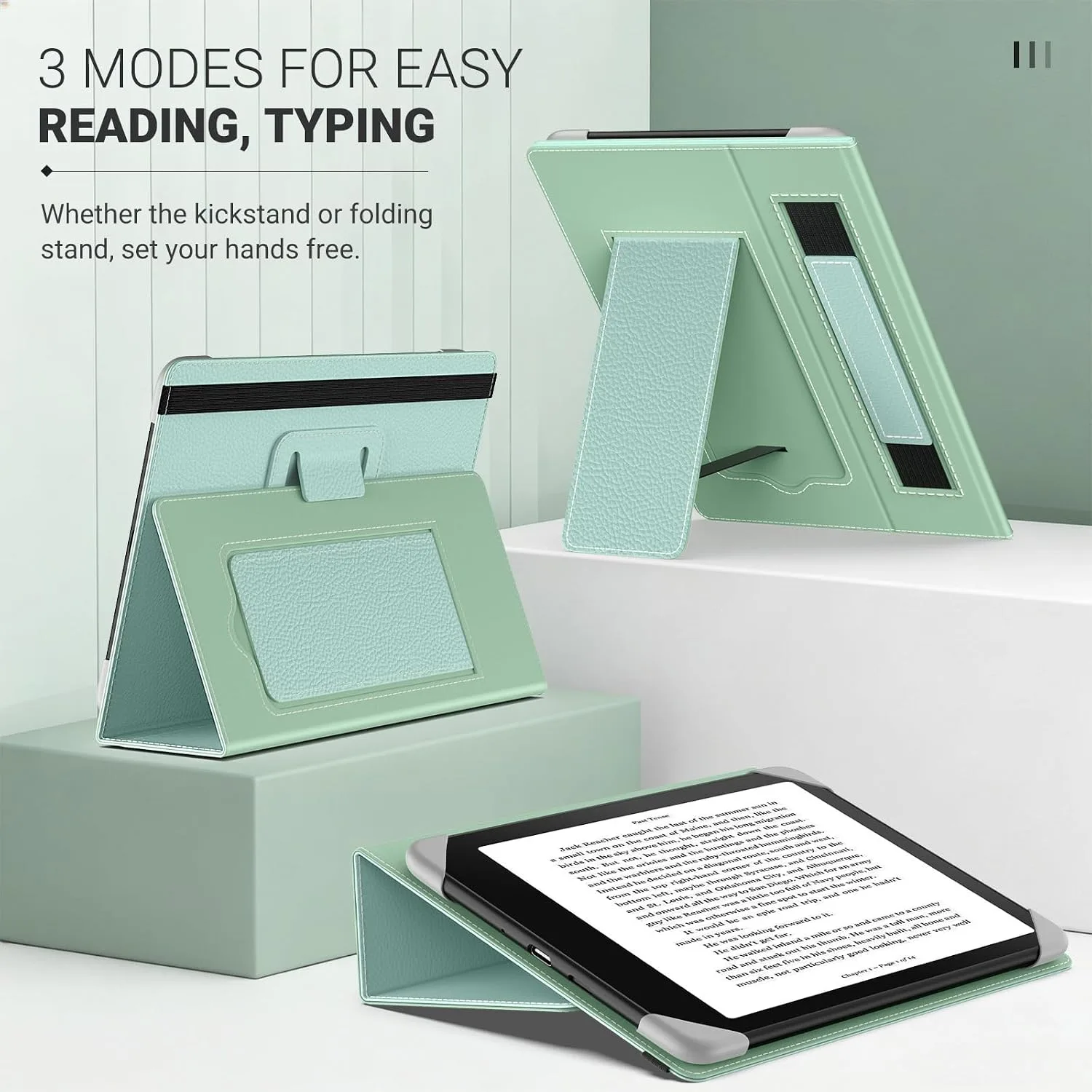MoKo Case for 6.8,7 Inch eReaders Tablets,Agave Green