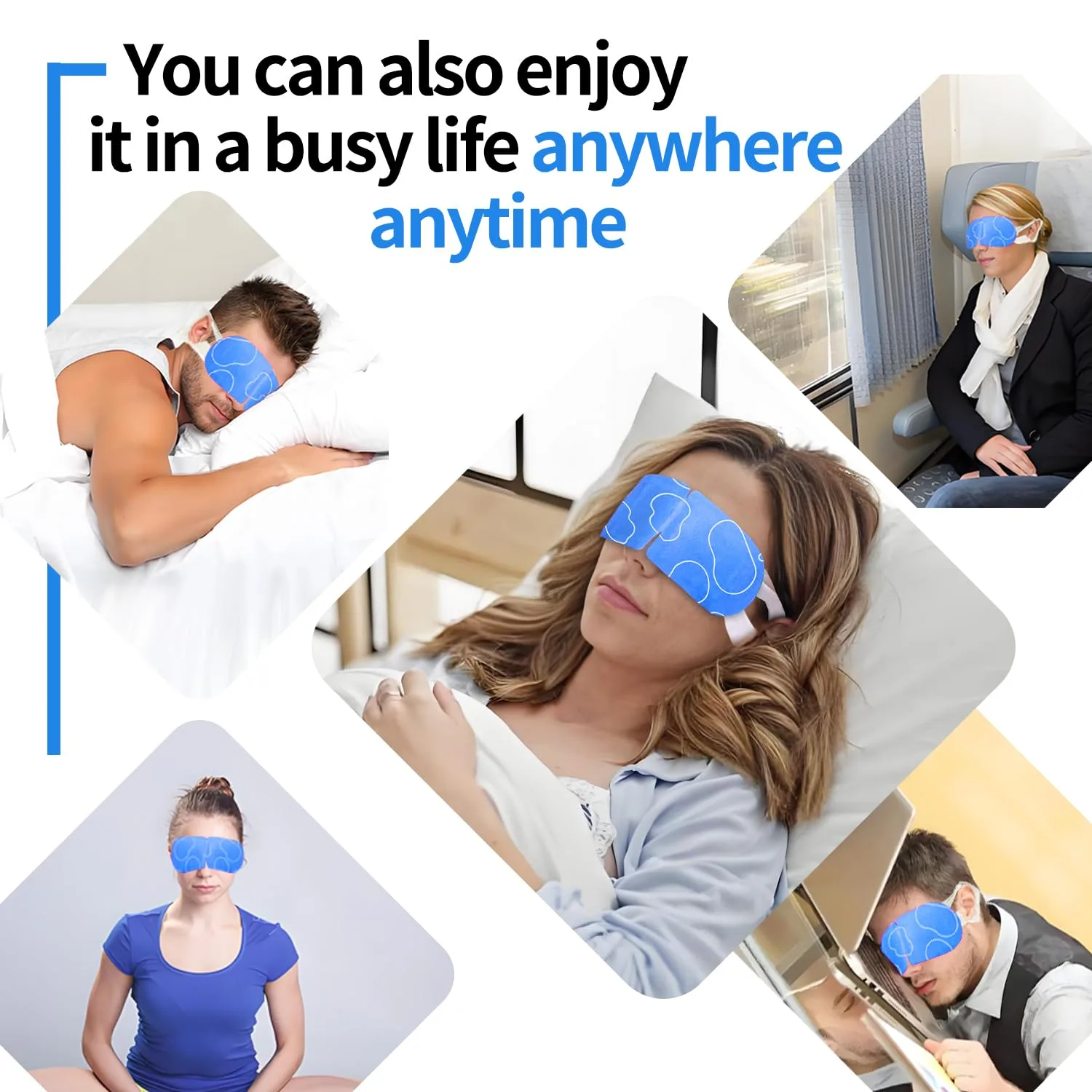 48 Packs Steam Eye Mask Disposable Heated Eye Mask for Dry Eyes, Unscented