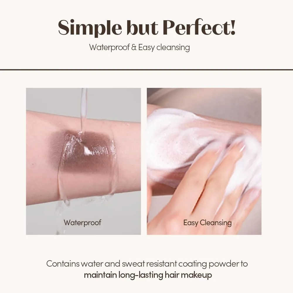 ETUDE Hair Pang Pang Root Touch-Up Hairline Powder, Light Brown, Waterproof