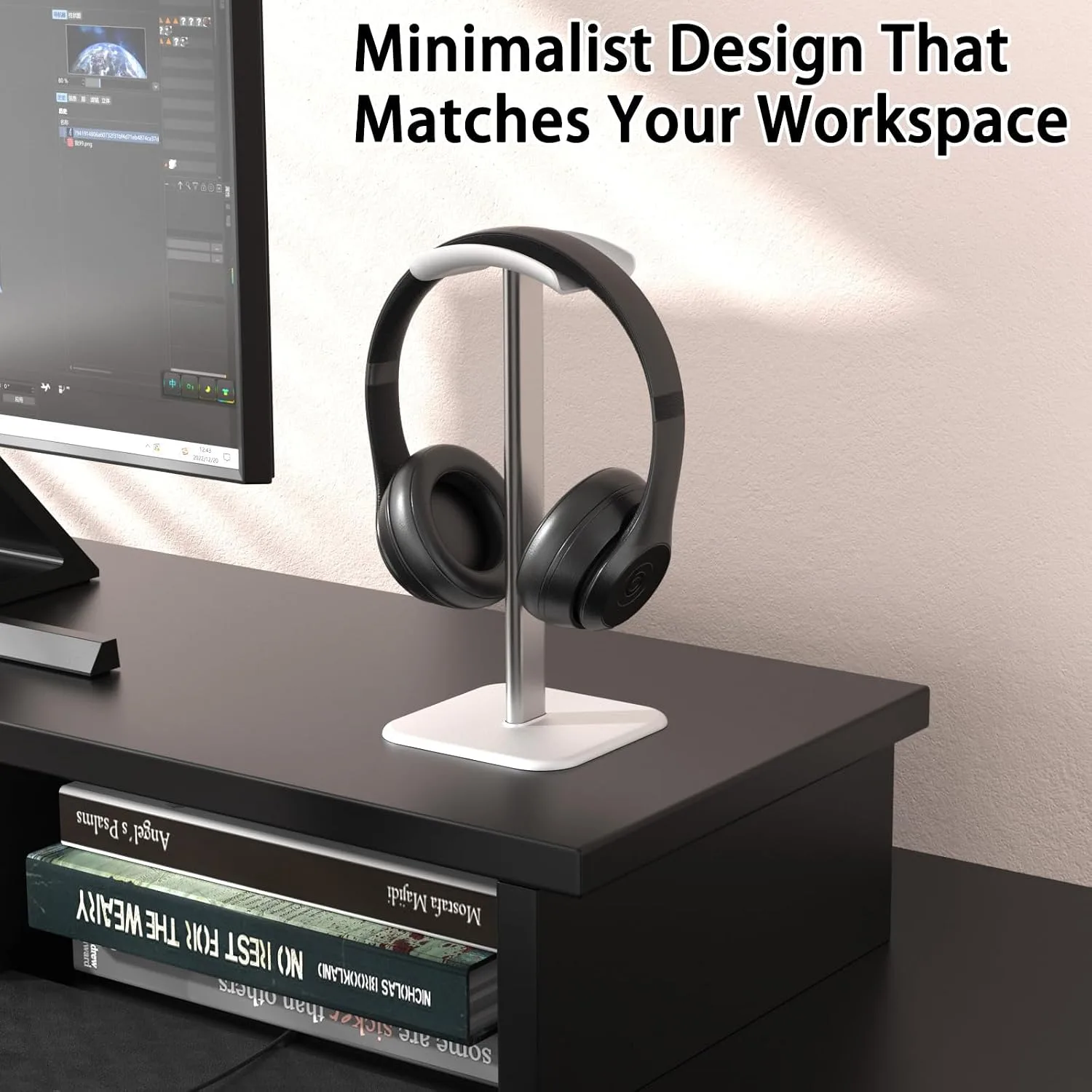 Headphone Stand for Desk - Headset Stand Headphone Holder (White_2 Pack)