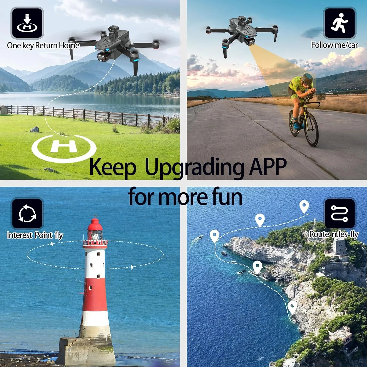 Bingchat Tablet Remote Professional Drones with Camera for Adults 4K Videos