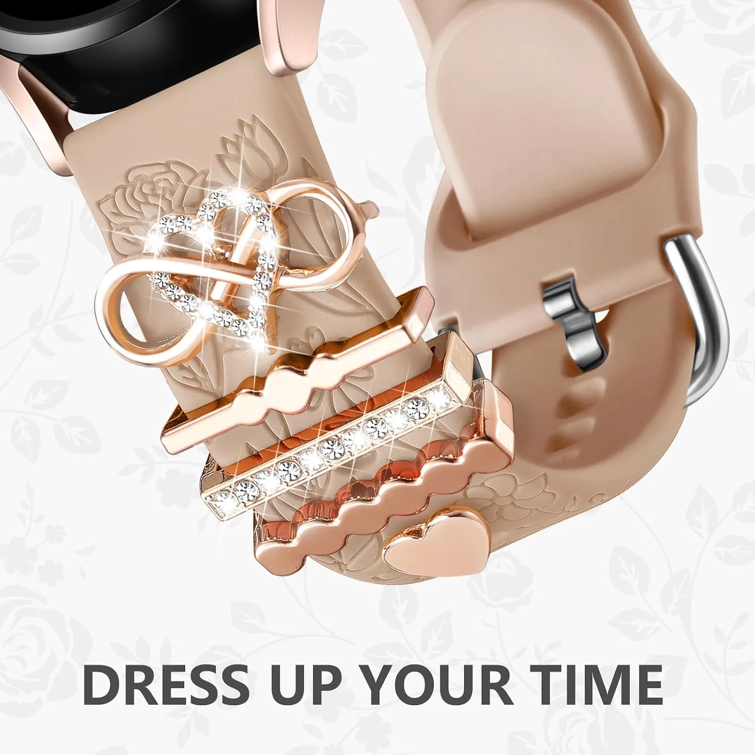 DaQin Flower Engraved Band Compatible with Samsung Galaxy Watch 7 Bands