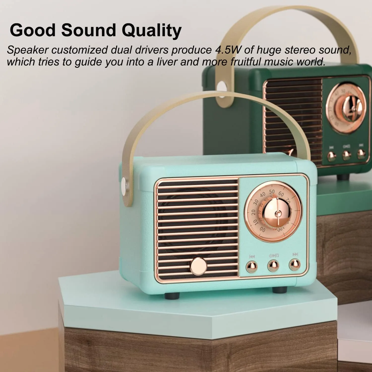 Baolira Retro Bluetooth Speaker, Vintage Decor, Gifts for Teen Girls Women